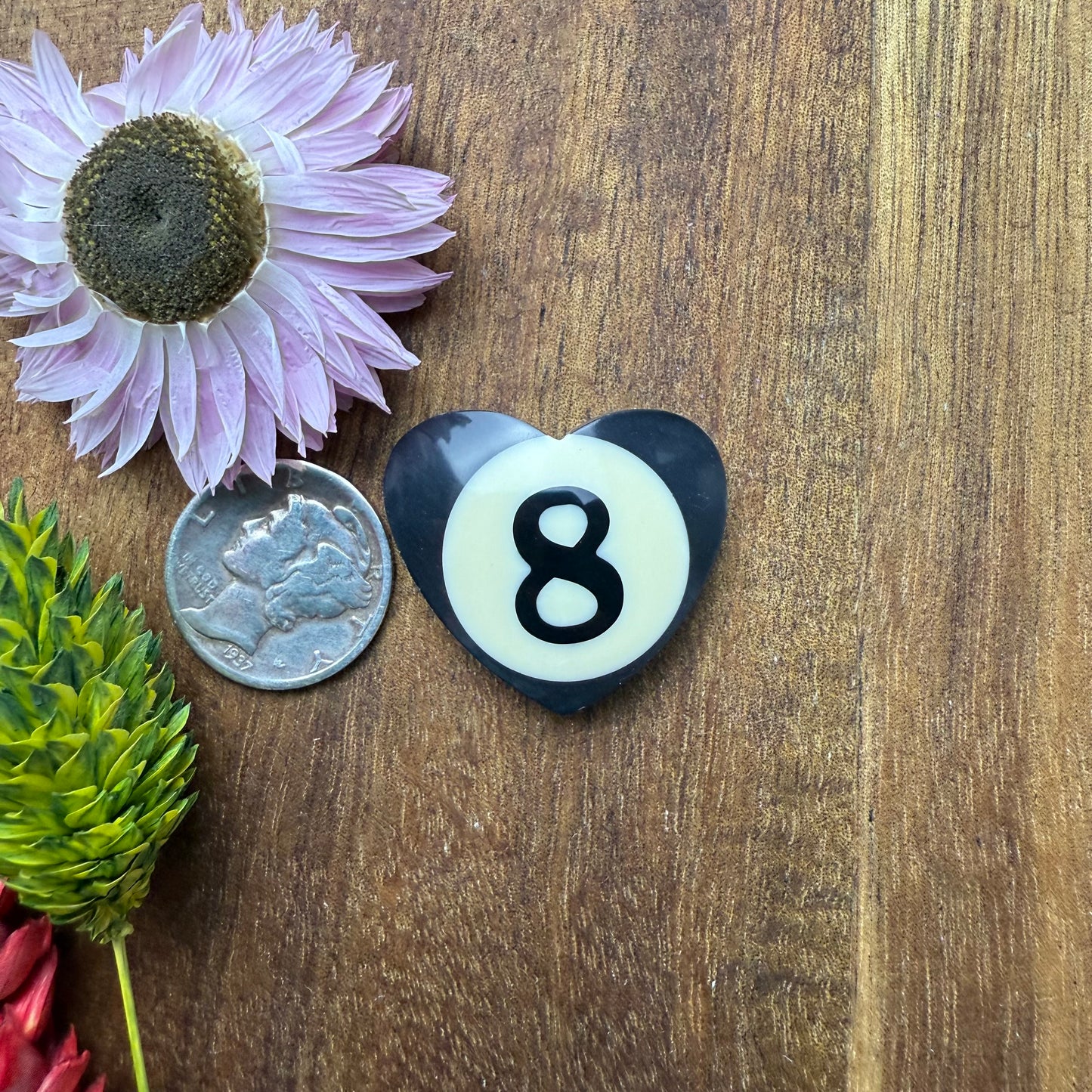 Pool Ball Cabochon - approx. 26 x 23 x 6.7 mm