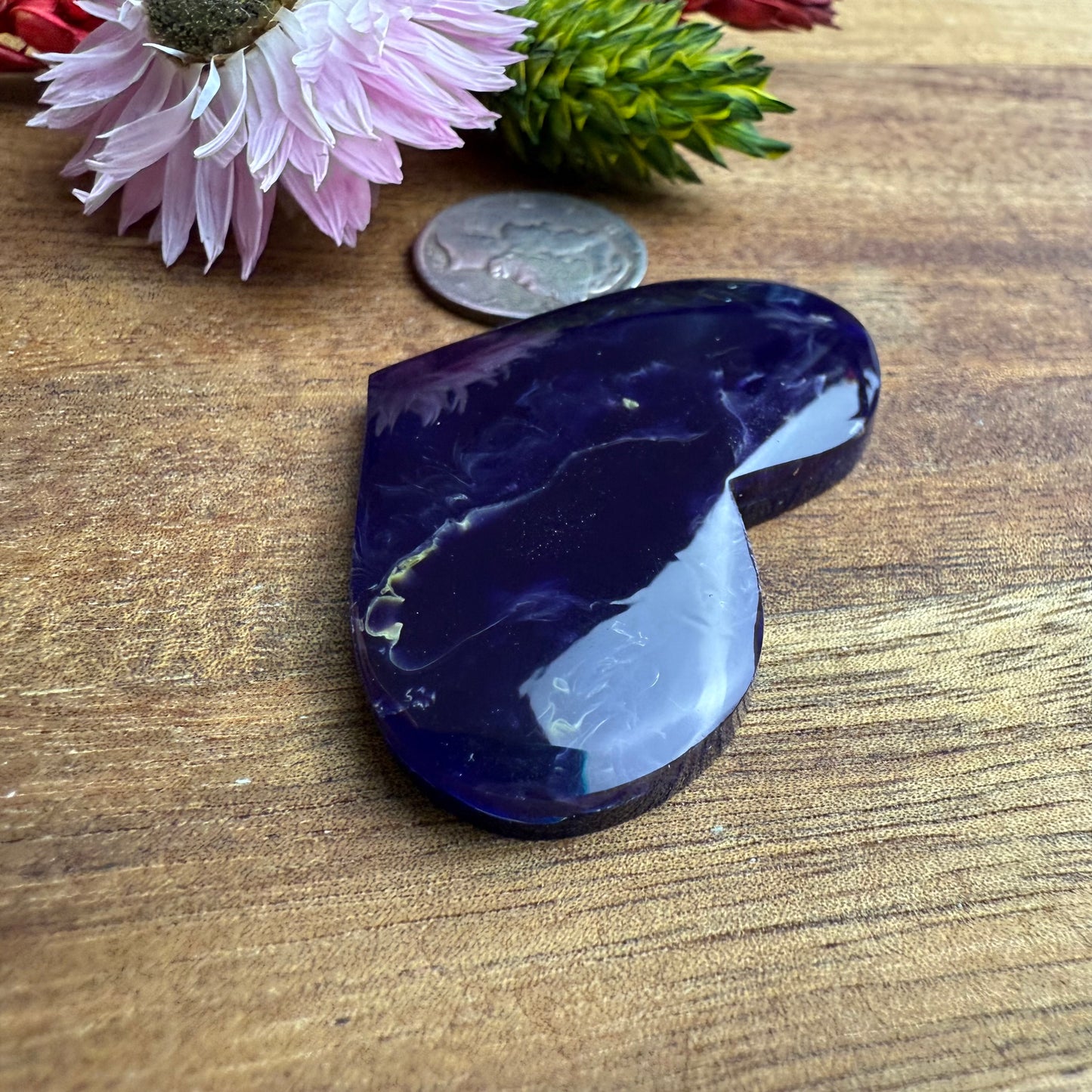 Gower Surfite Cabochon - approx. 46 x 30 x 5.3 mm