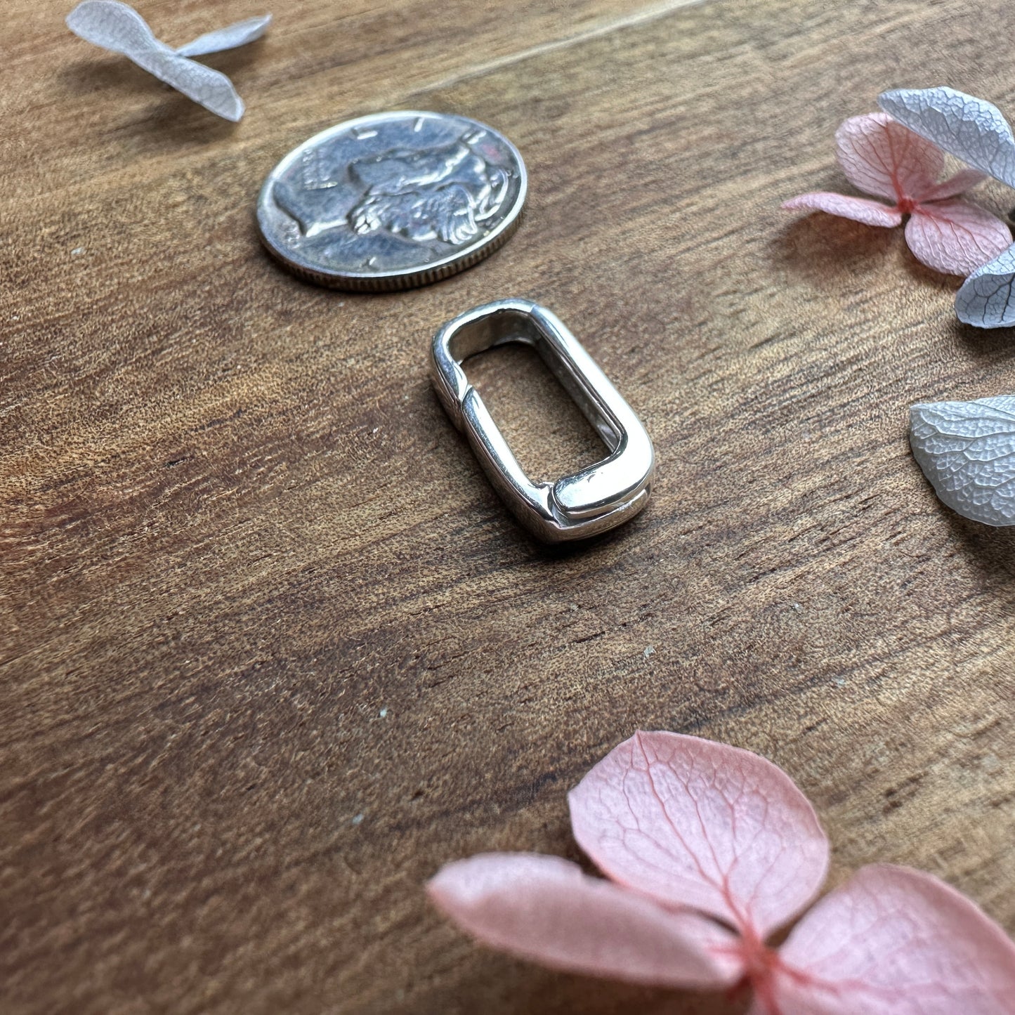Sterling Silver Rectangular Clasp 8x15mm