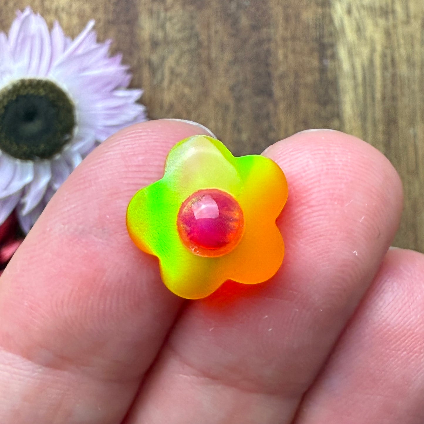 Aurora Opal Cabochon - approx. 14 x 14 x 5.2 mm