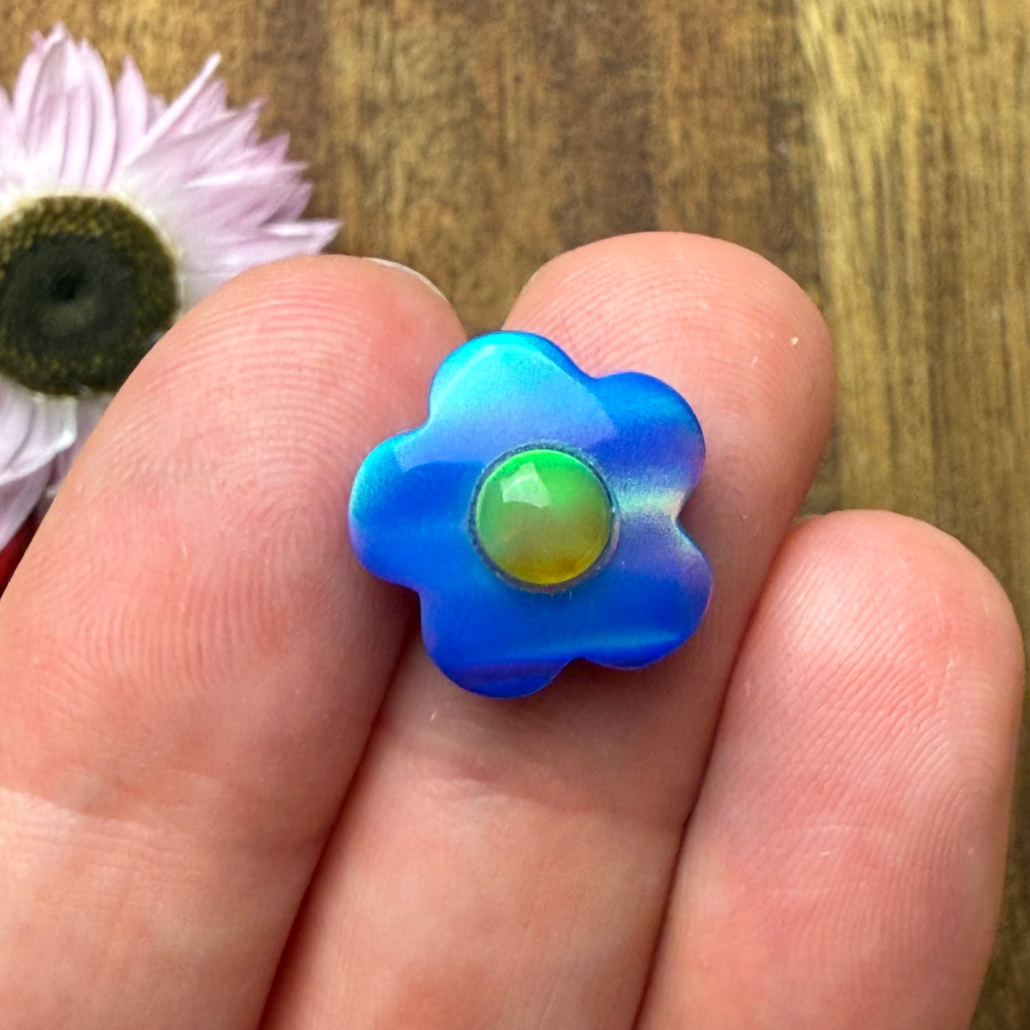 Aurora Opal Cabochon - approx. 14 x 14 x 5.9 mm