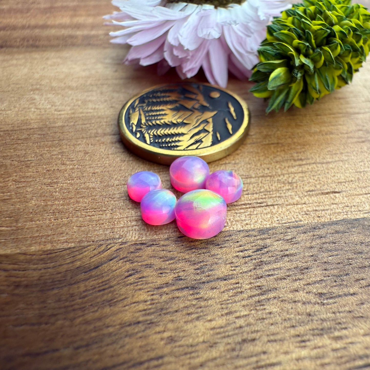 Aurora Opal Cabochon Set of 5 - Mixed Size