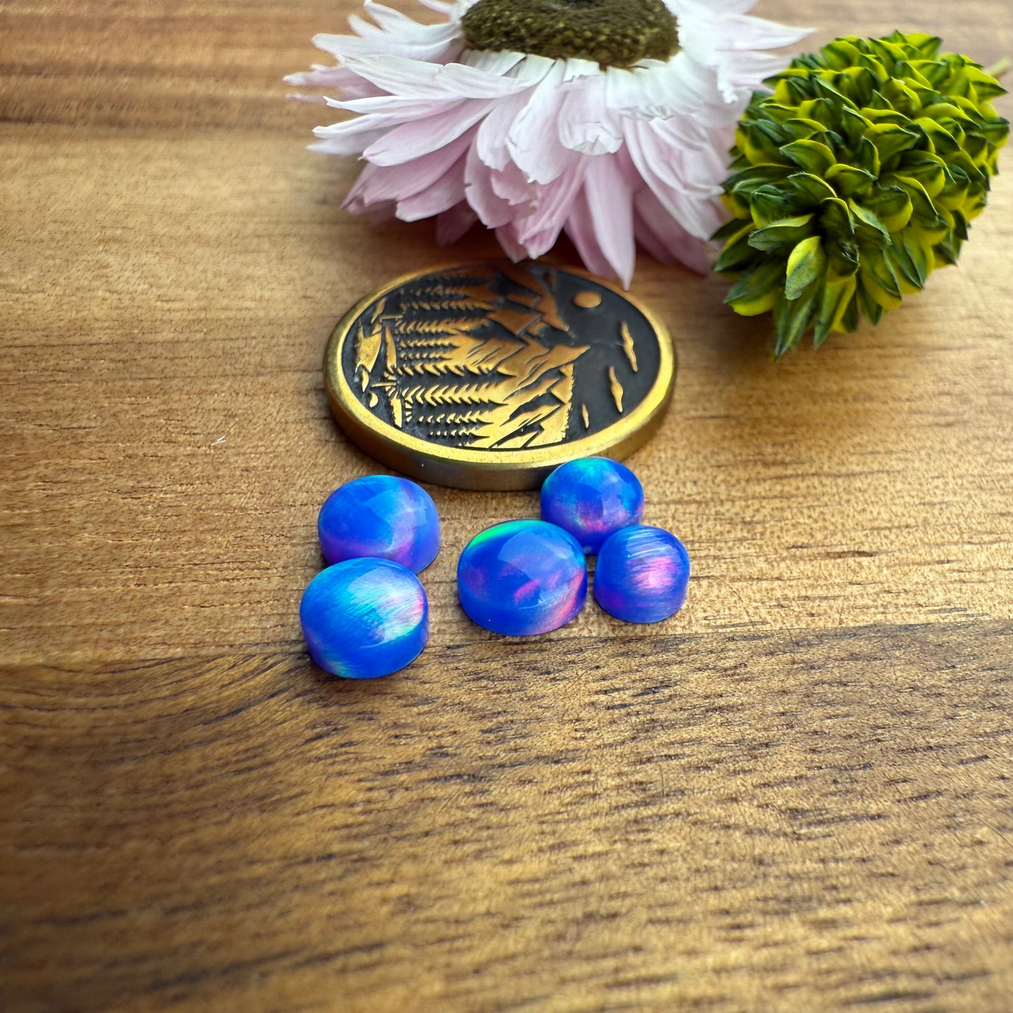 Aurora Opal Cabochon Set of 5 - Mixed Size