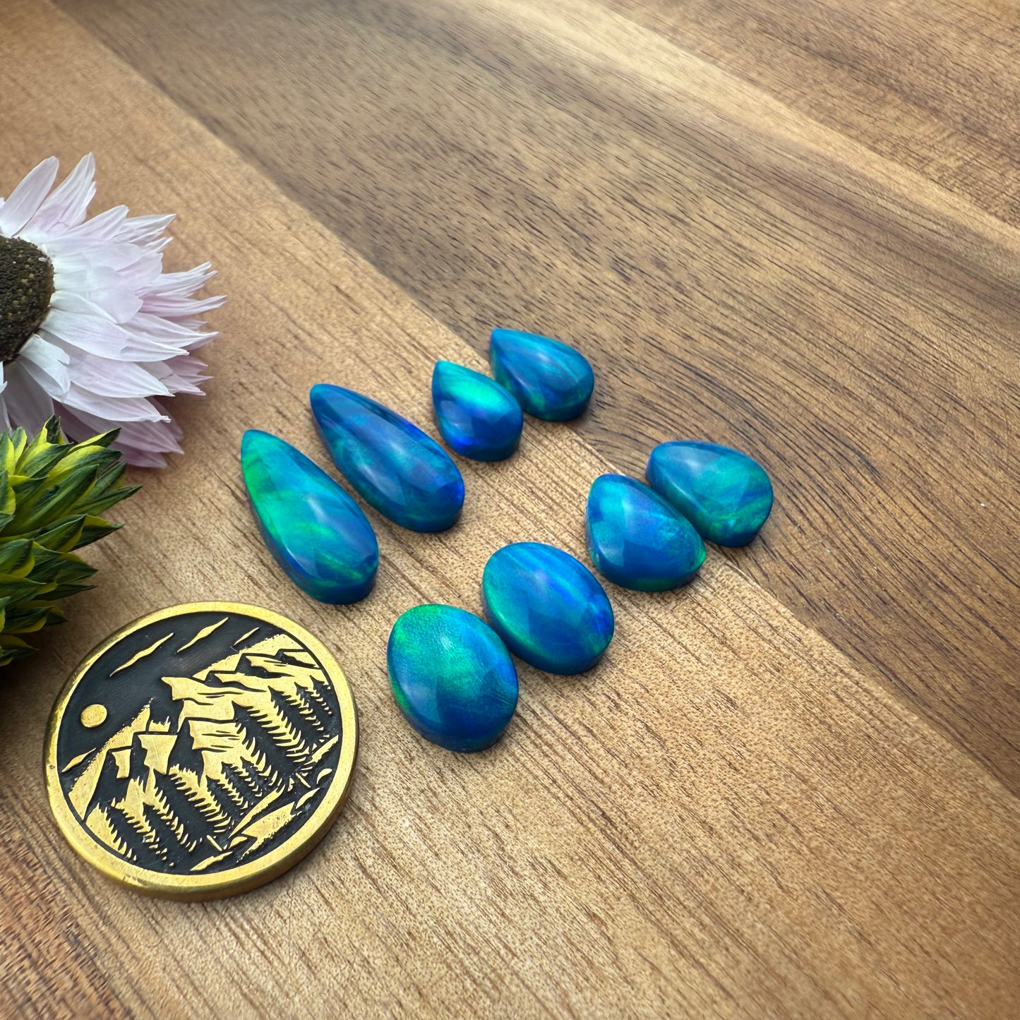 Pre-Order Aurora Opal Cabochon Pair