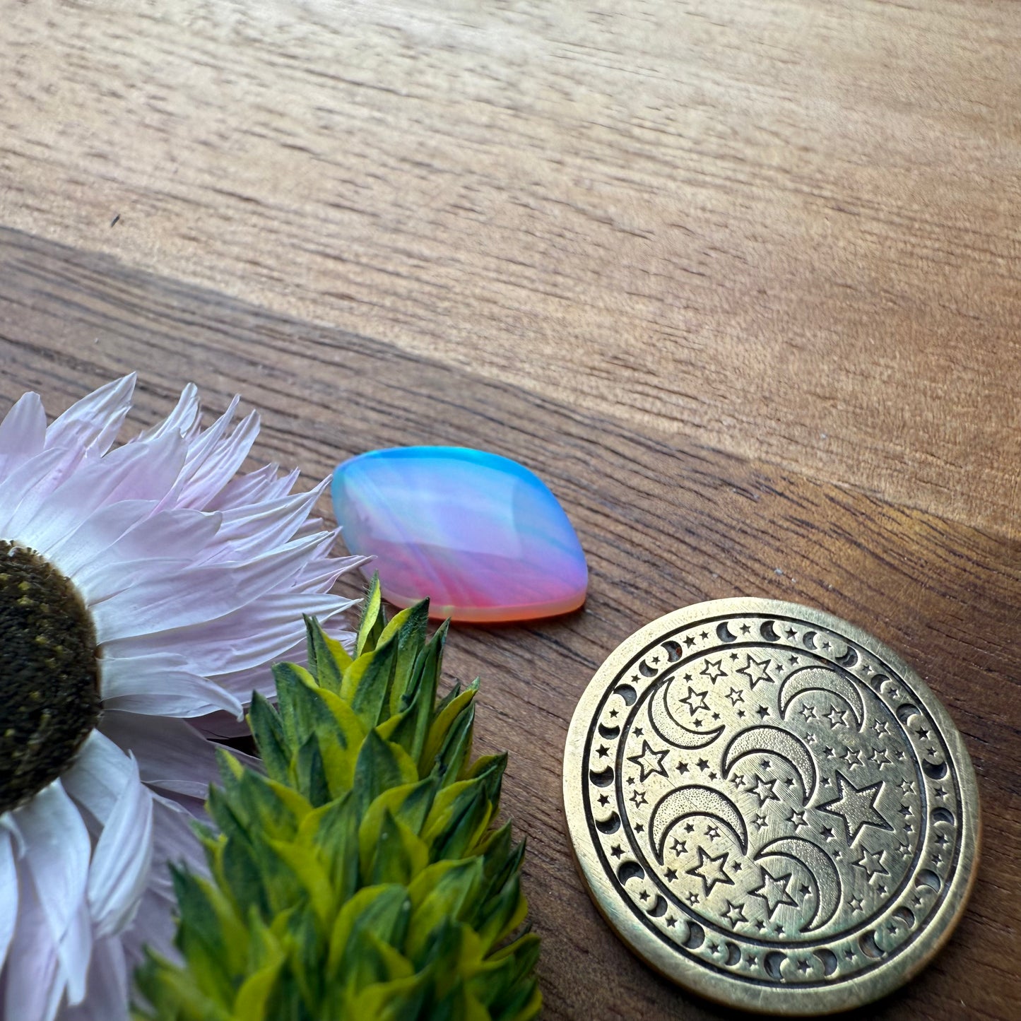 Aurora Opal Cabochon - approx. 16 x 10 x 3.5 mm