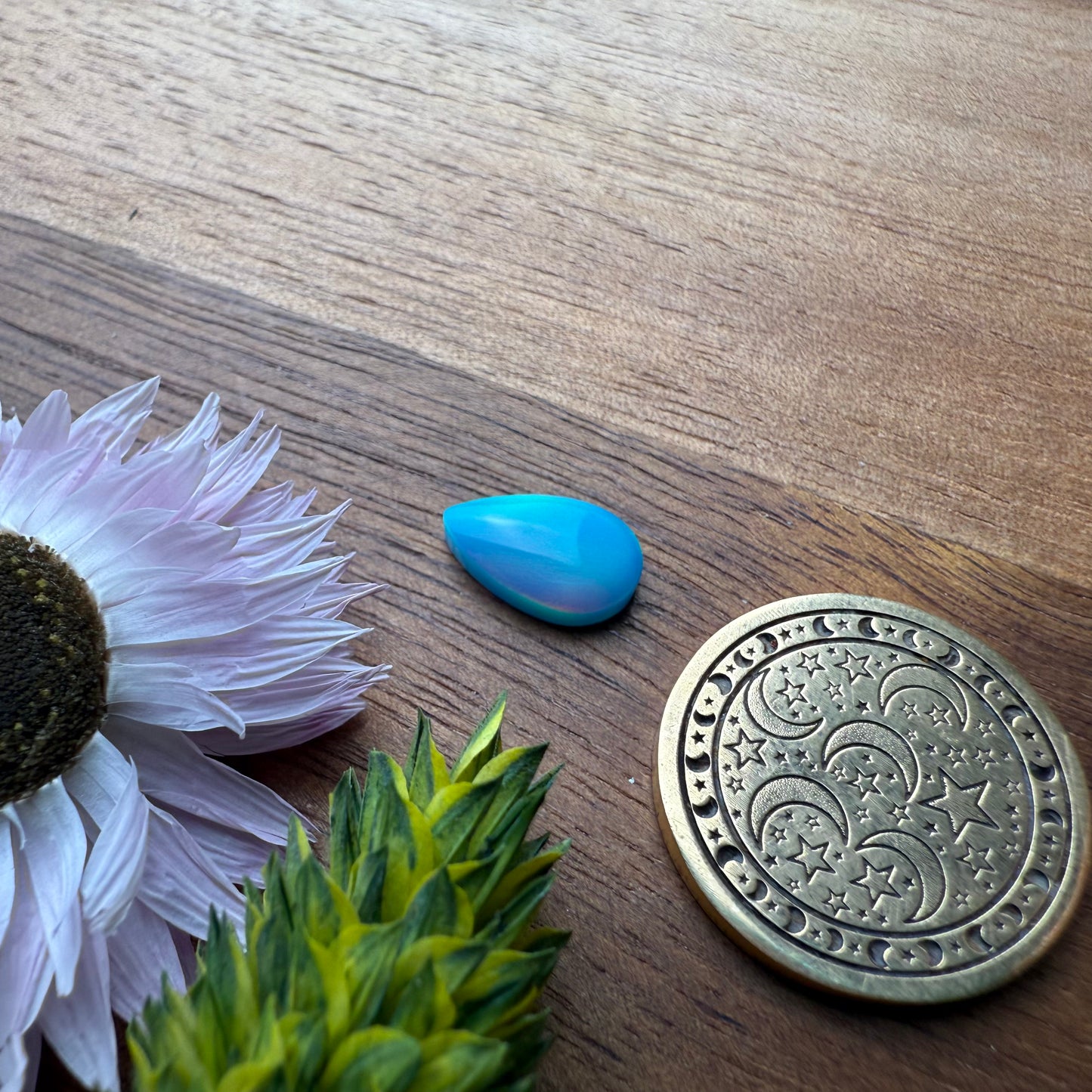Aurora Opal Cabochon - approx. 11 x 7 x 3.2 mm