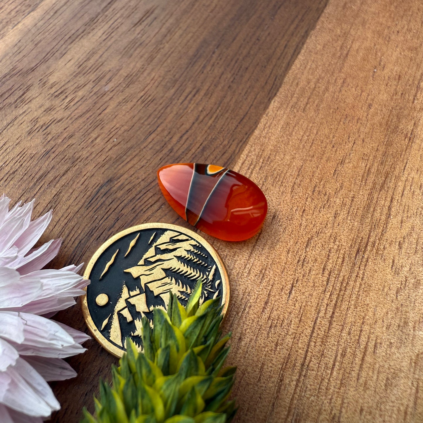 Acrylic Cabochon - approx. 18 x 10 x 3.9 mm