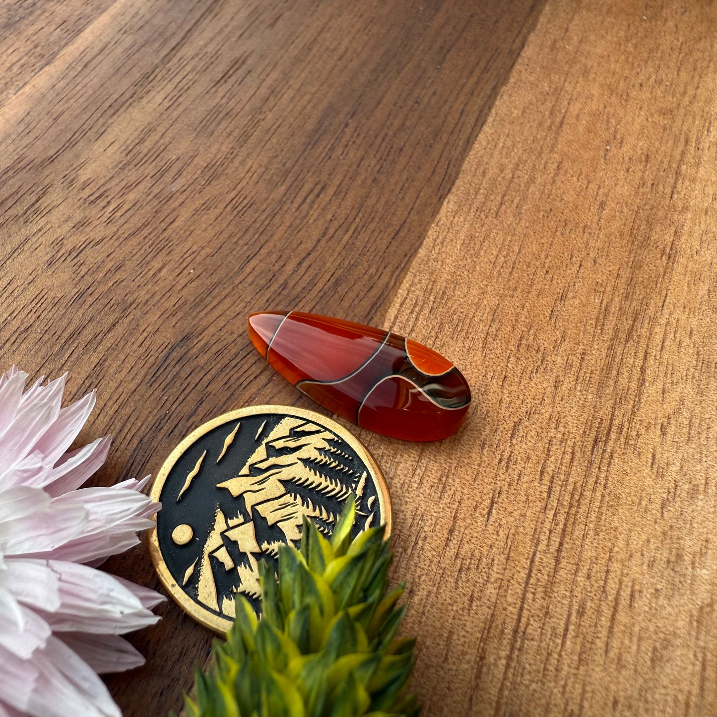 Acrylic Cabochon - approx. 22 x 9 x 3.9 mm