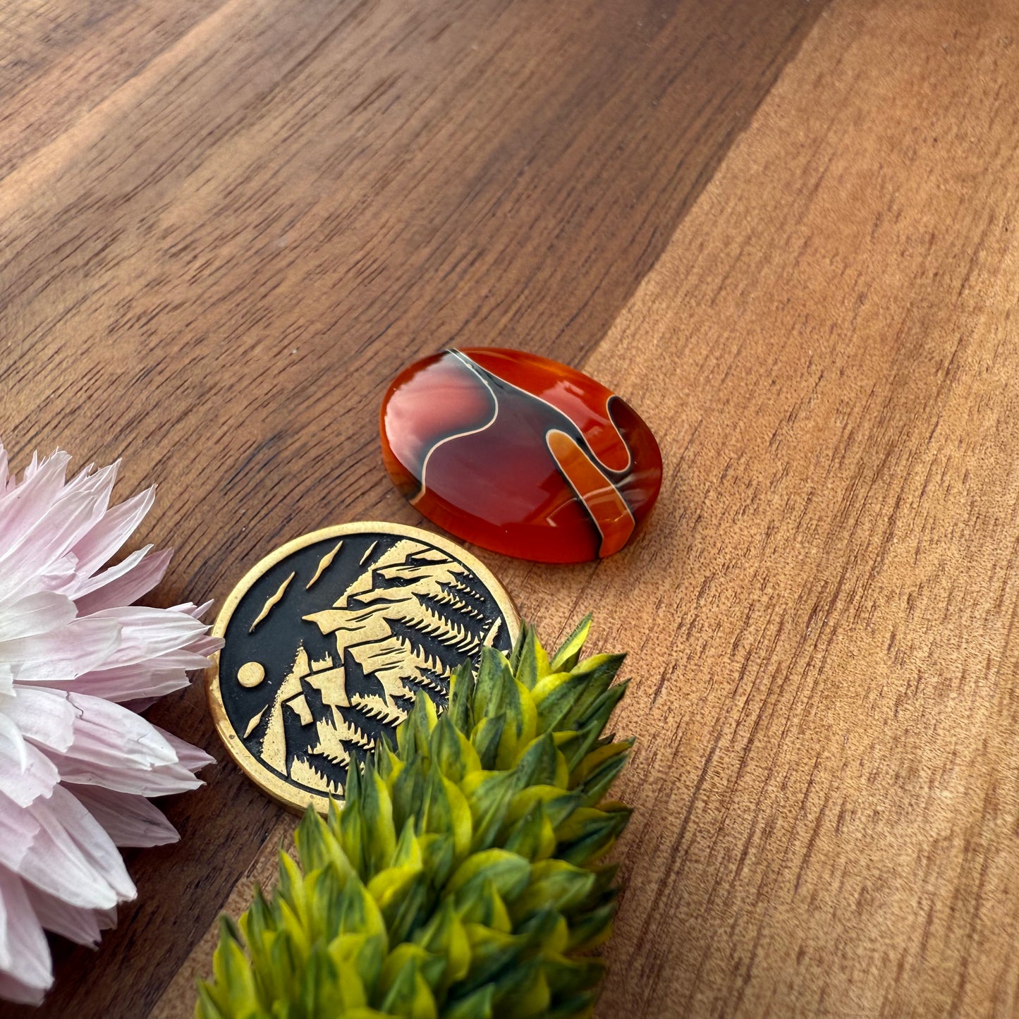 Acrylic Cabochon - approx. 21 x 15 x 4.5 mm