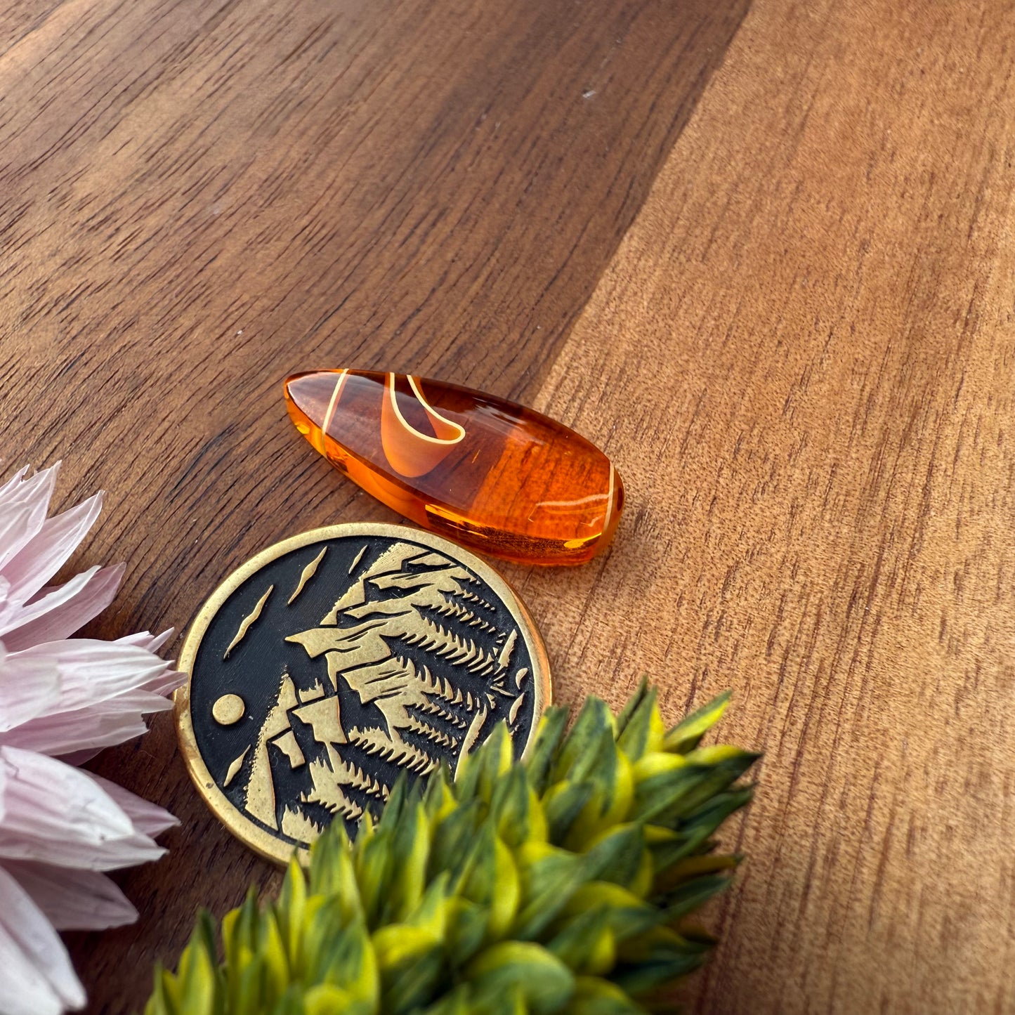 Acrylic Cabochon - approx. 22 x 9 x 4 mm