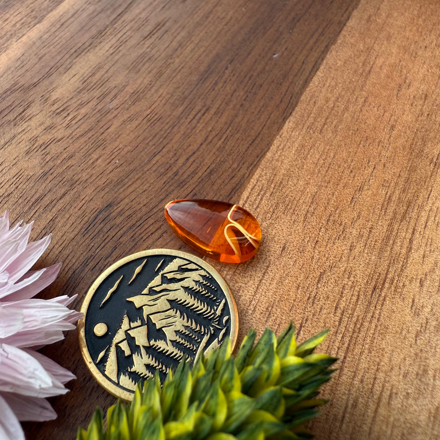 Acrylic Cabochon - approx. 14 x 8 x 3.4 mm