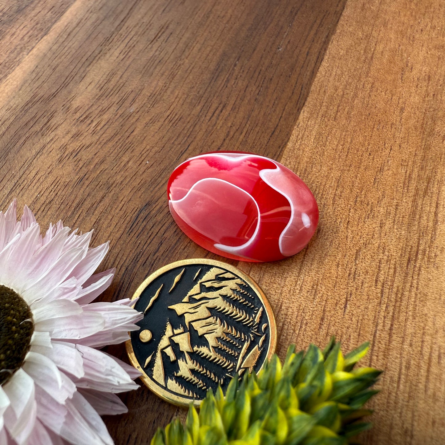 Acrylic Cabochon - approx. 23 x 18 x 4.8 mm