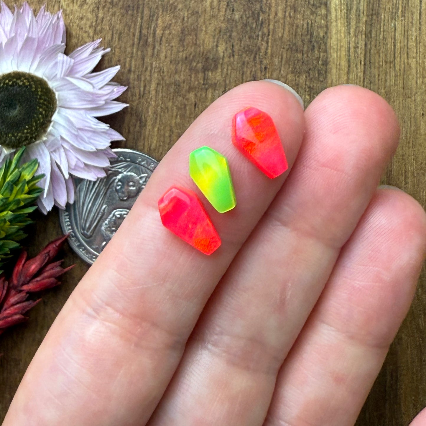 Aurora Opal Cabochon Set of 3 - Mixed Size