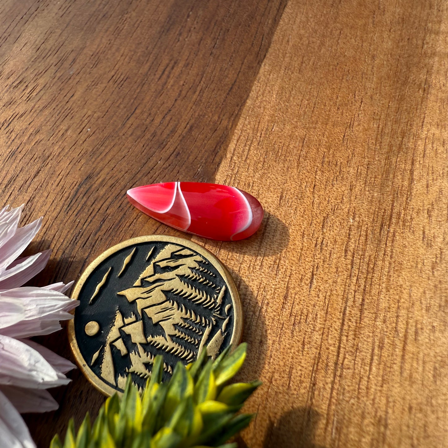 Acrylic Cabochon - approx. 17 x 7 x 3.3 mm