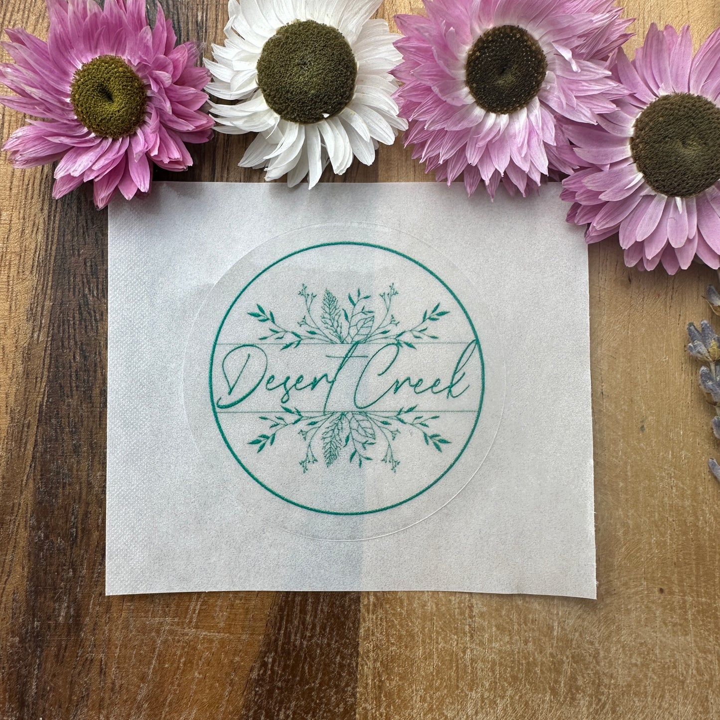 Clear Desert Creek Logo Vinyl Sticker