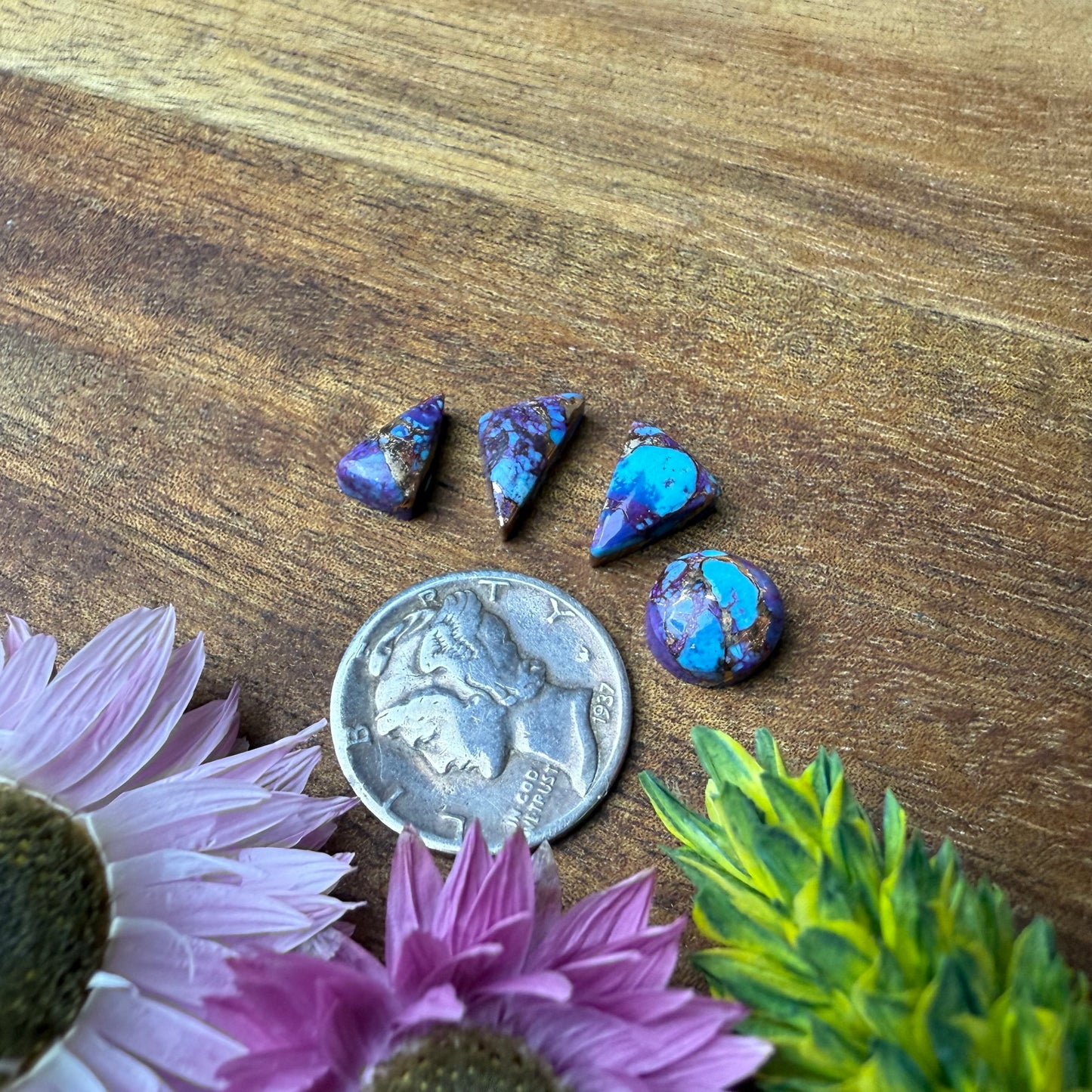 Kingman Composite Cabochon Set of 4 - Mixed Size