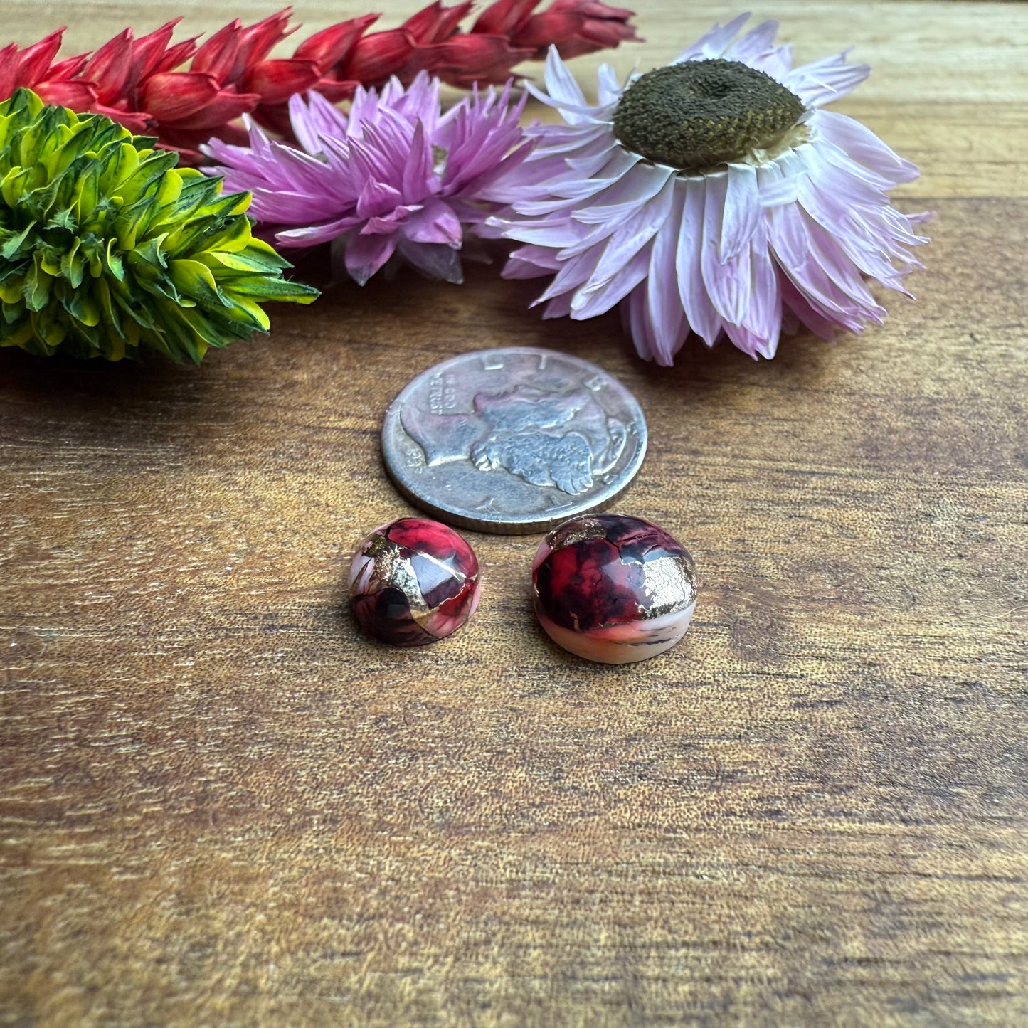 Kingman Composite Cabochon Set of 2 - Mixed Size