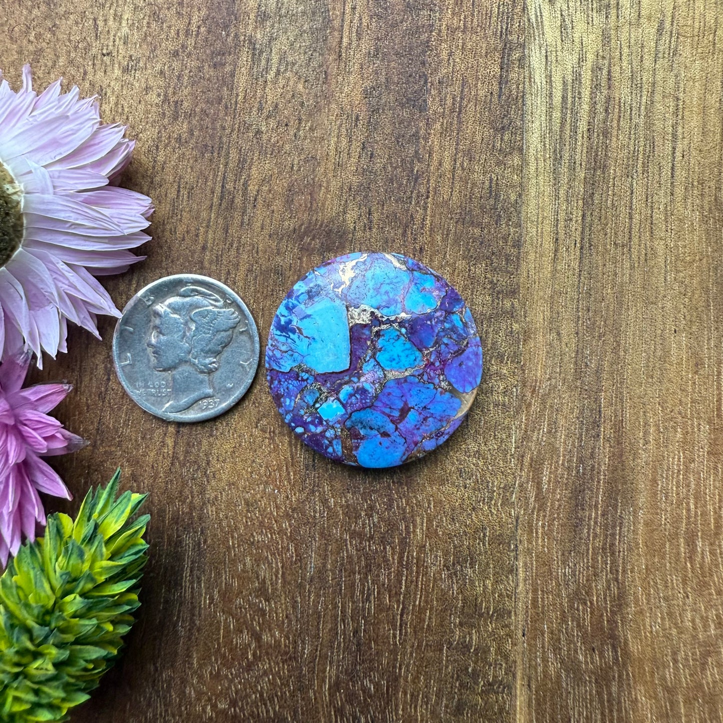 Kingman Composite Cabochon - approx. 25 x 25 x 5.2 mm