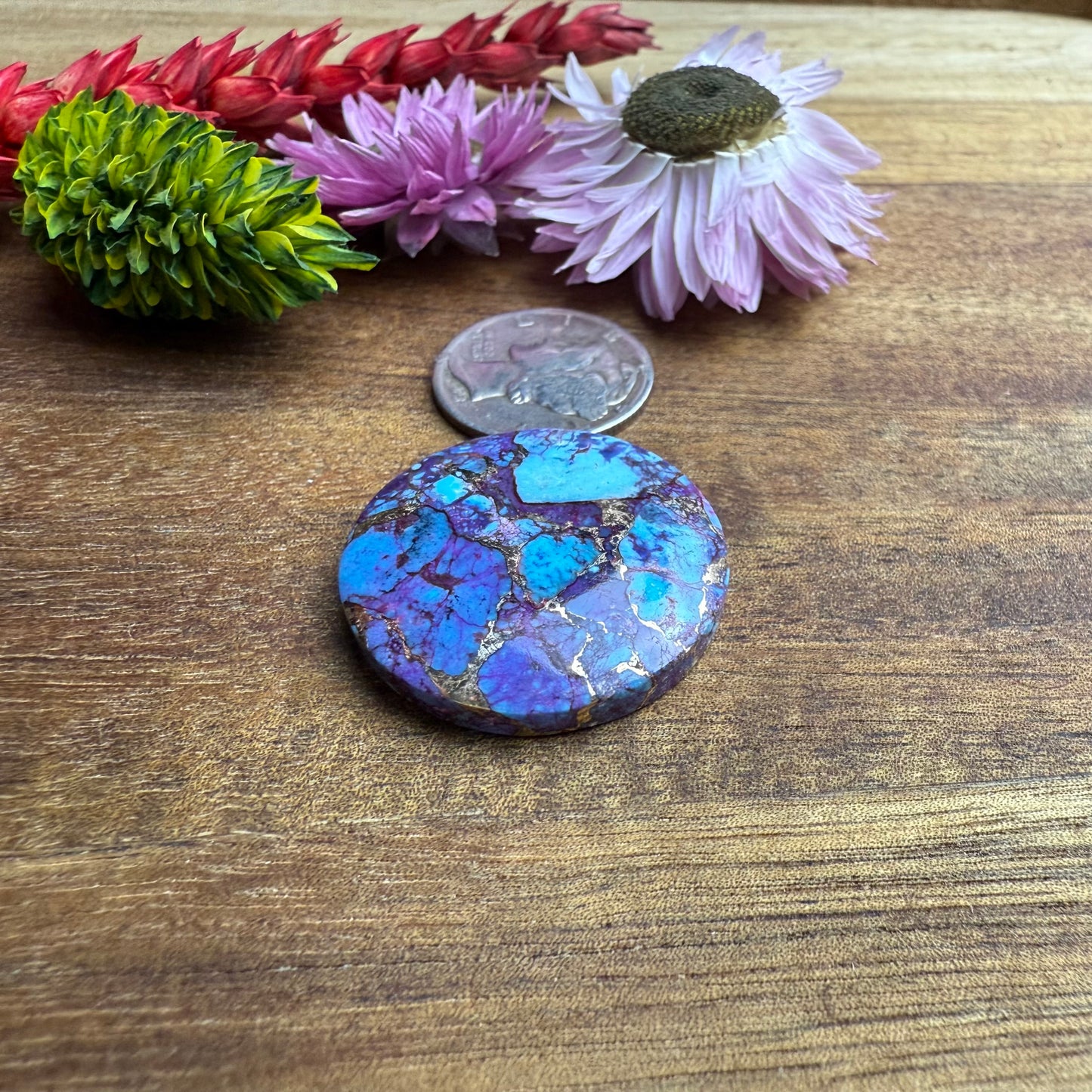 Kingman Composite Cabochon - approx. 25 x 25 x 5.2 mm