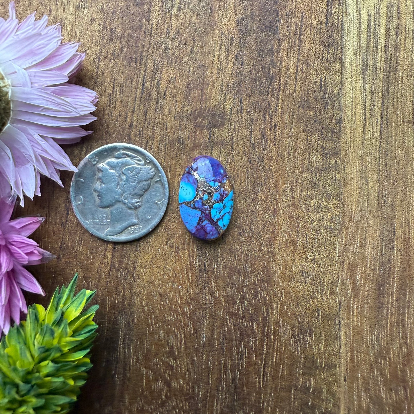Kingman Composite Cabochon - approx. 15 x 10 x 4.9 mm