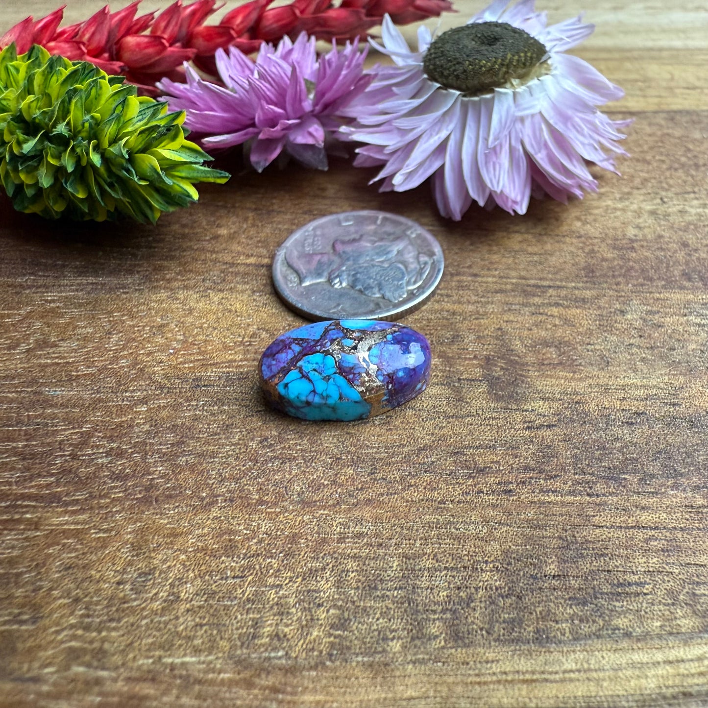 Kingman Composite Cabochon - approx. 15 x 10 x 4.9 mm