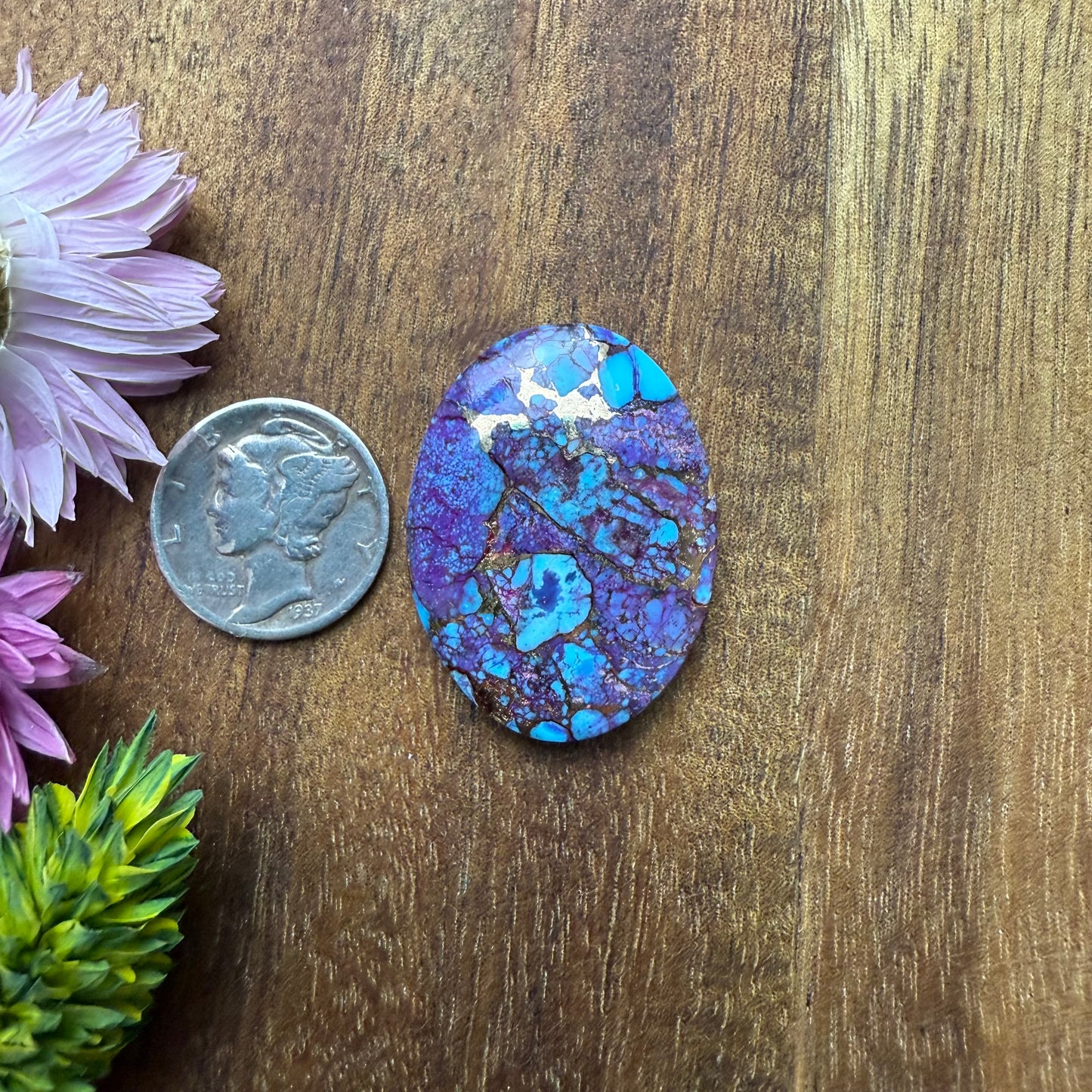 Kingman Composite Cabochon - approx. 30 x 22 x 5.4 mm