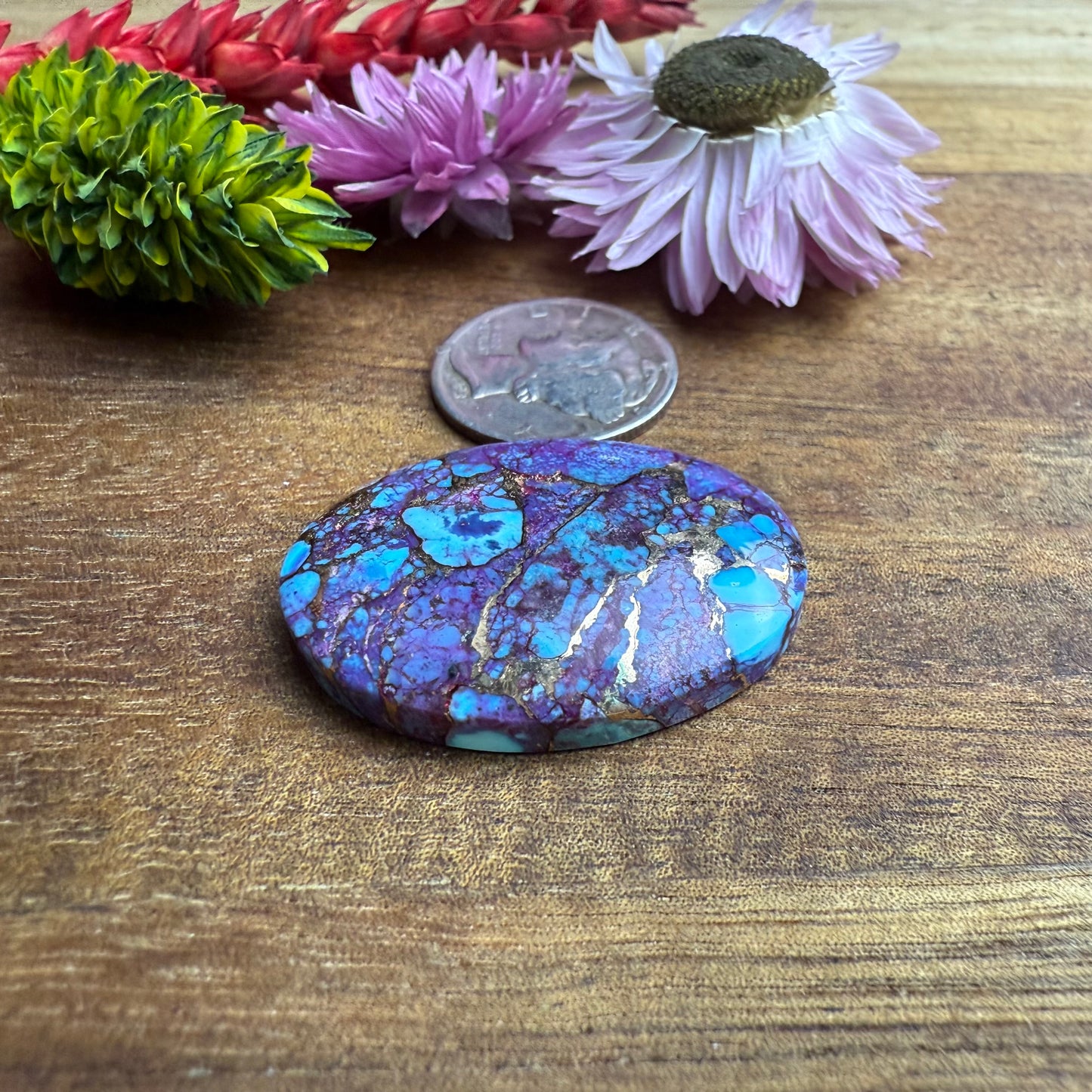 Kingman Composite Cabochon - approx. 30 x 22 x 5.4 mm