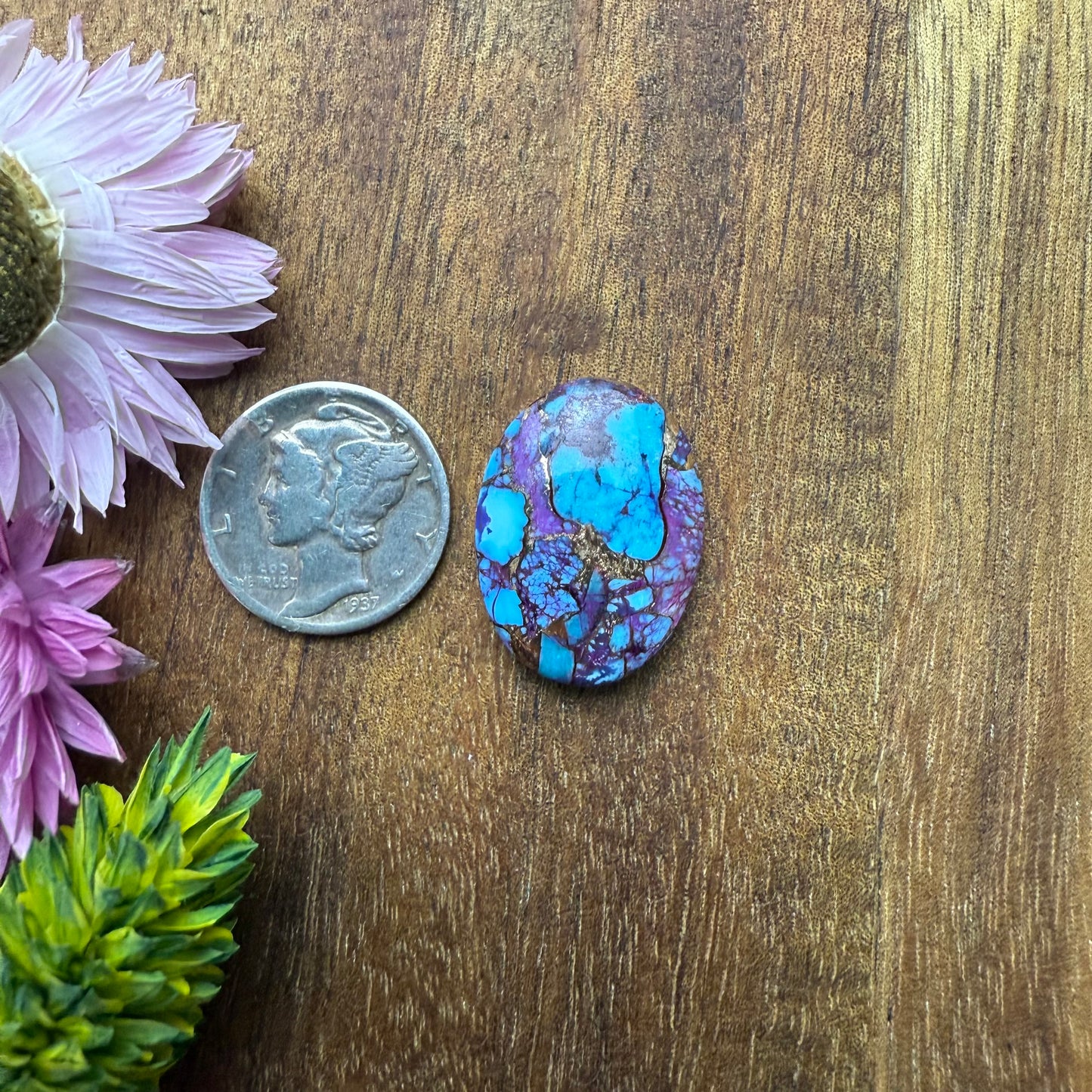Kingman Composite Cabochon - approx. 21 x 16 x 5.1 mm