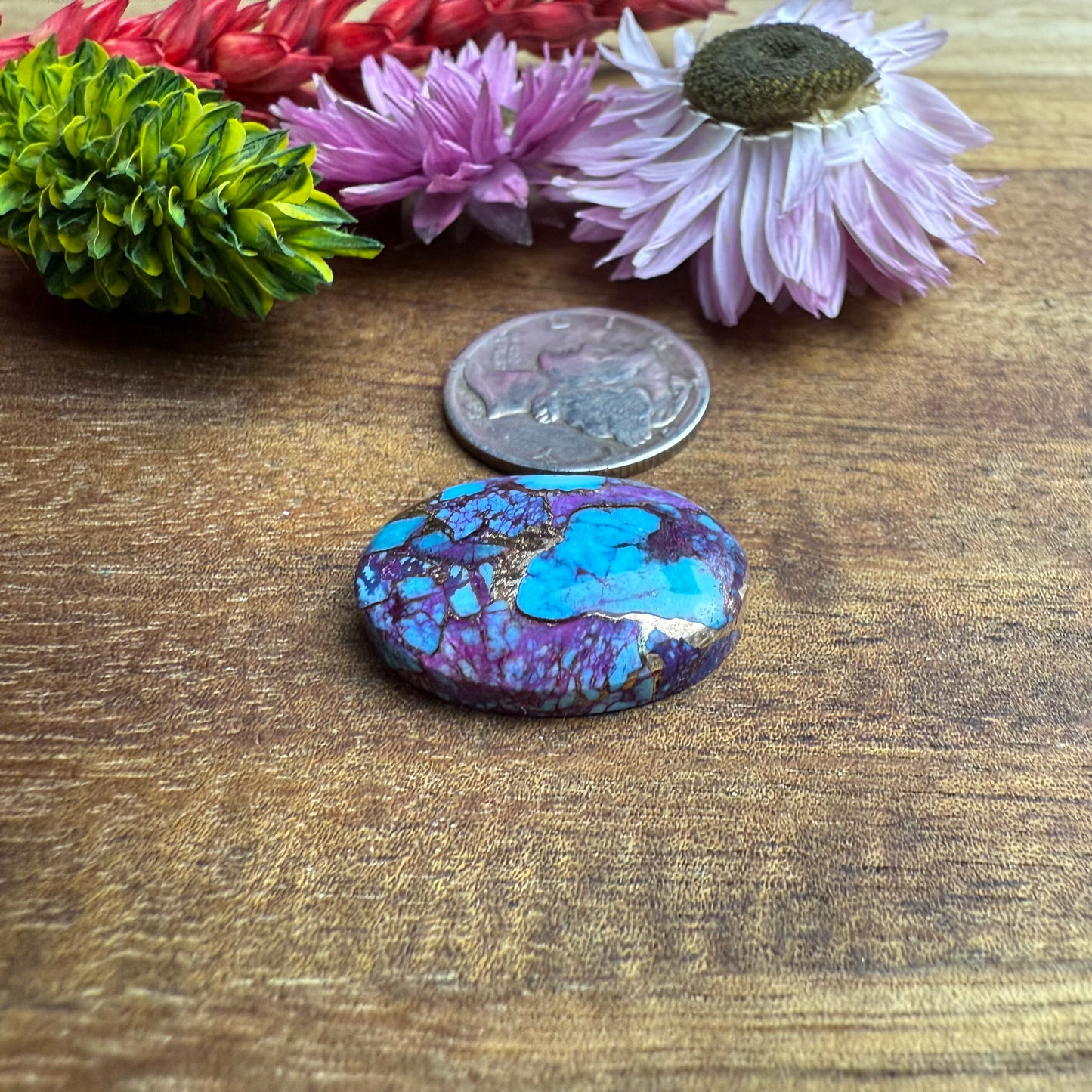Kingman Composite Cabochon - approx. 21 x 16 x 5.1 mm
