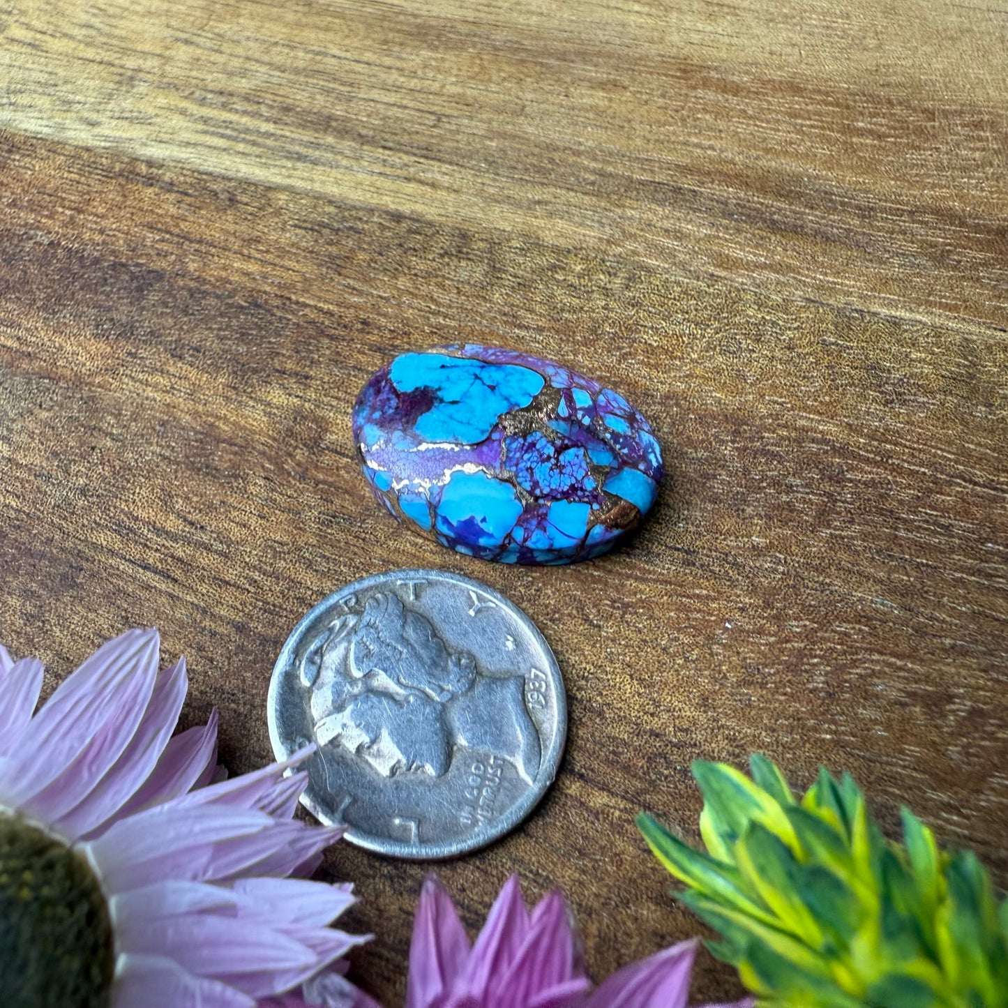 Kingman Composite Cabochon - approx. 21 x 16 x 5.1 mm