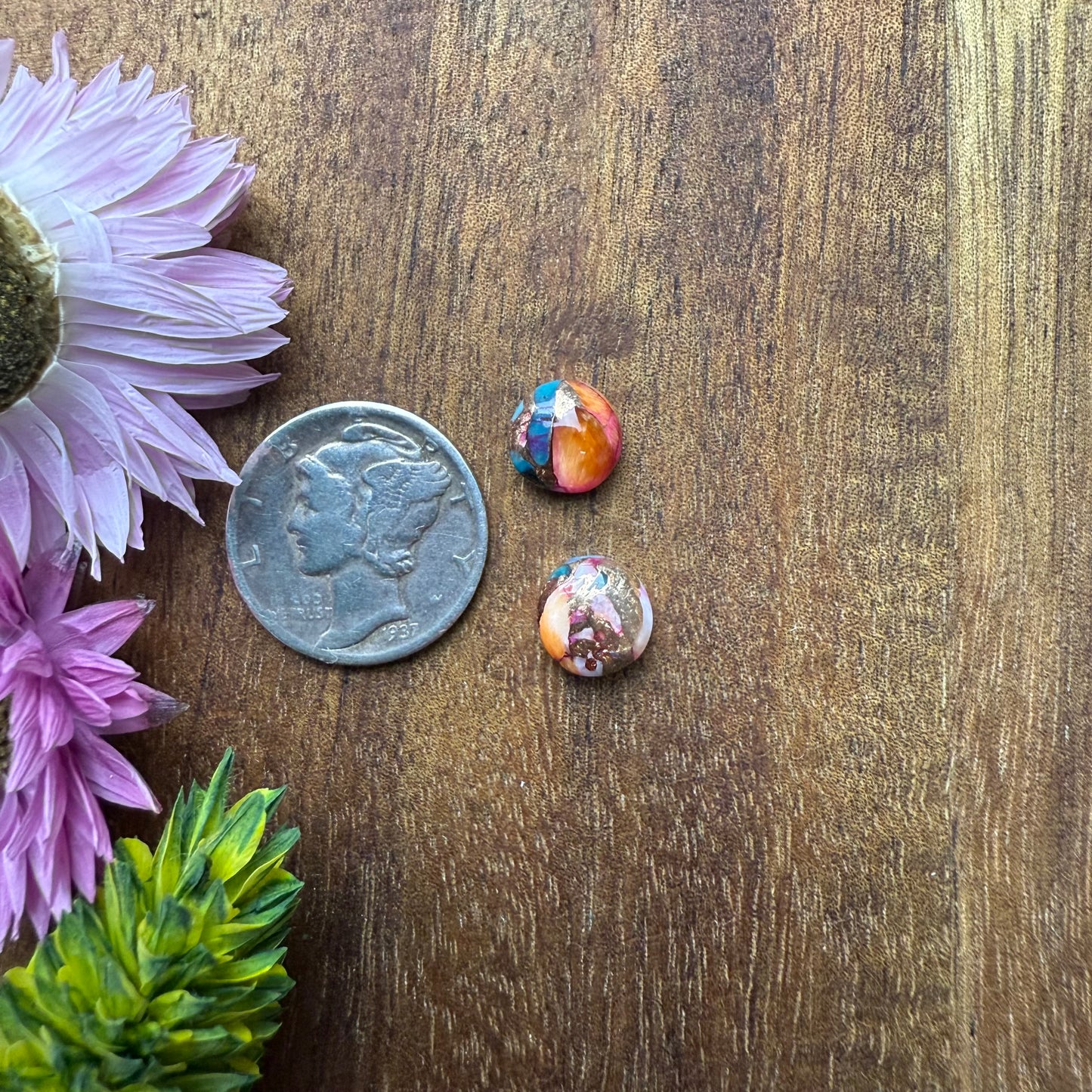 Kingman Composite Cabochon Set of 2 - Mixed Size