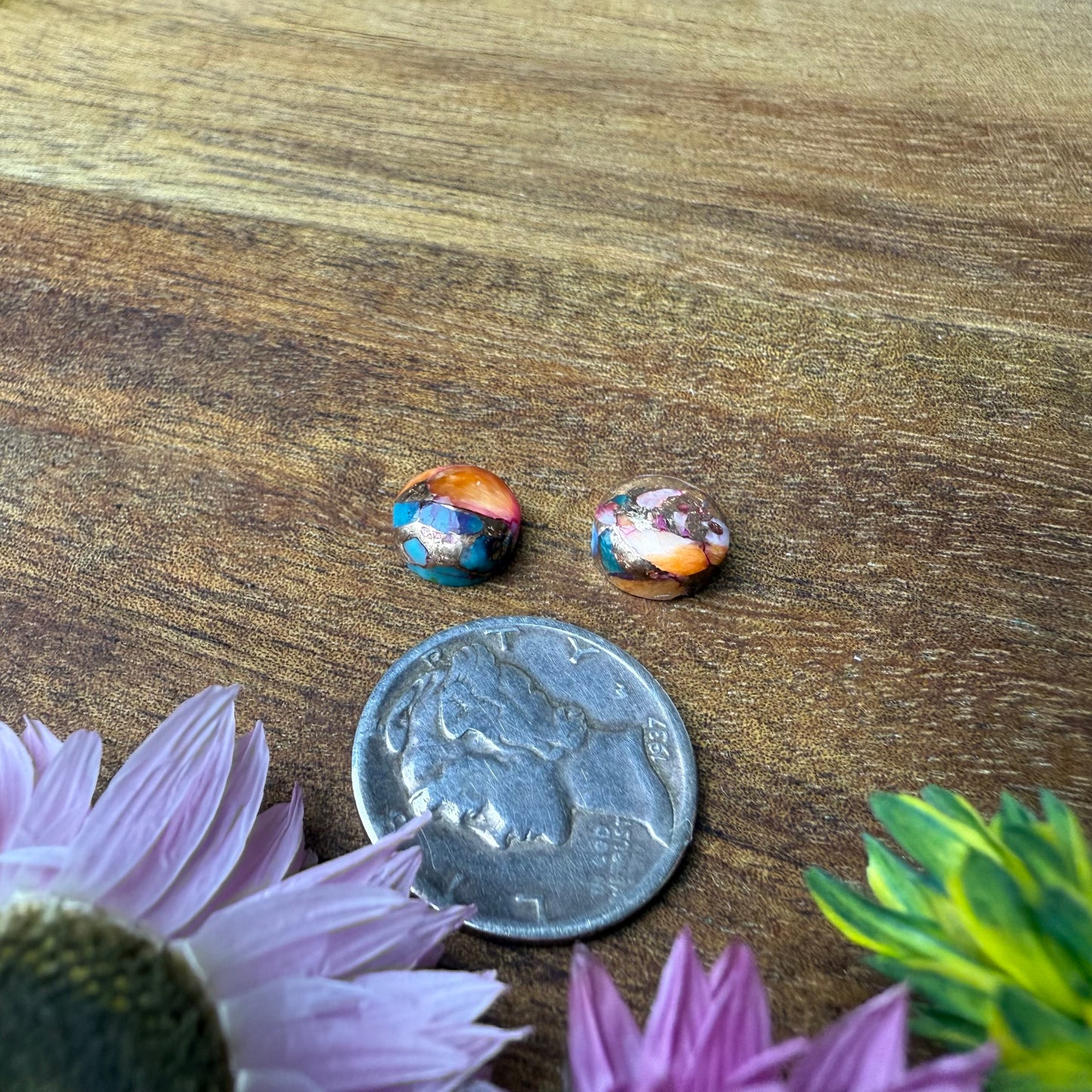 Kingman Composite Cabochon Set of 2 - Mixed Size
