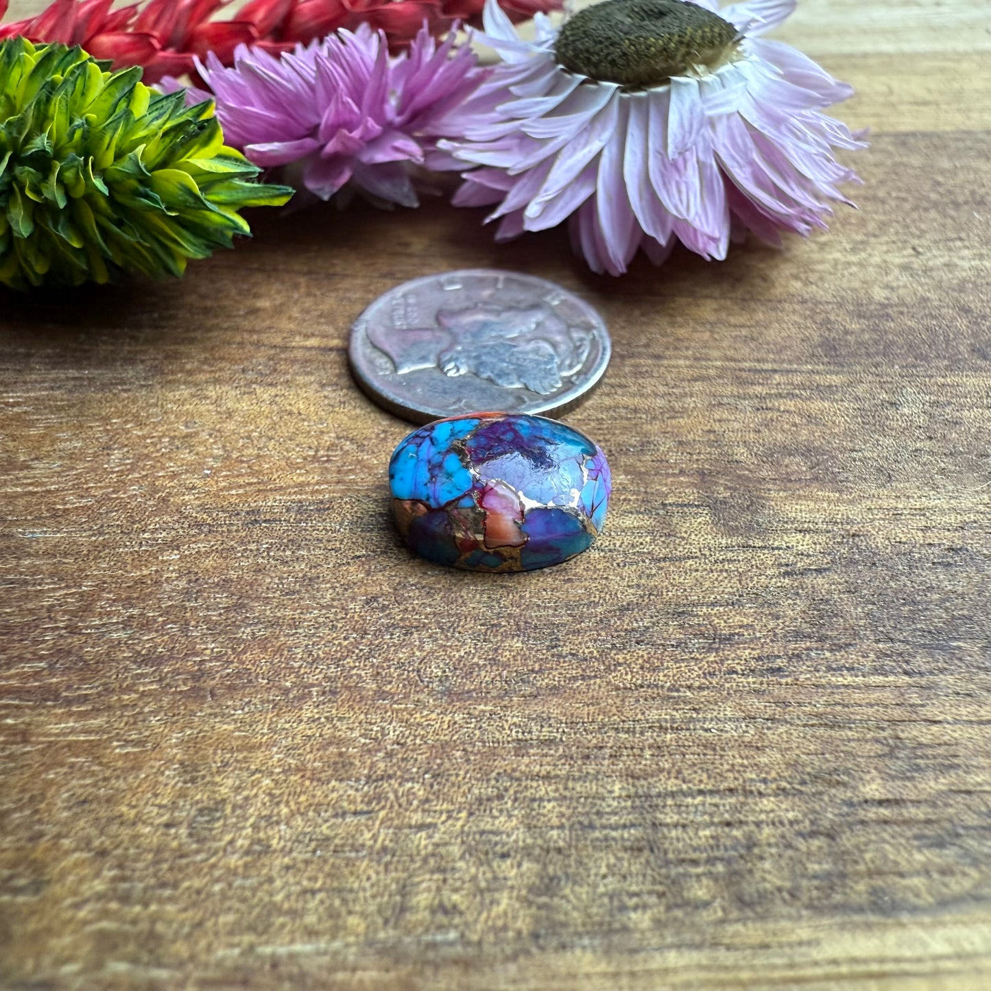 Kingman Composite Cabochon - approx. 12 x 10 x 4.7 mm