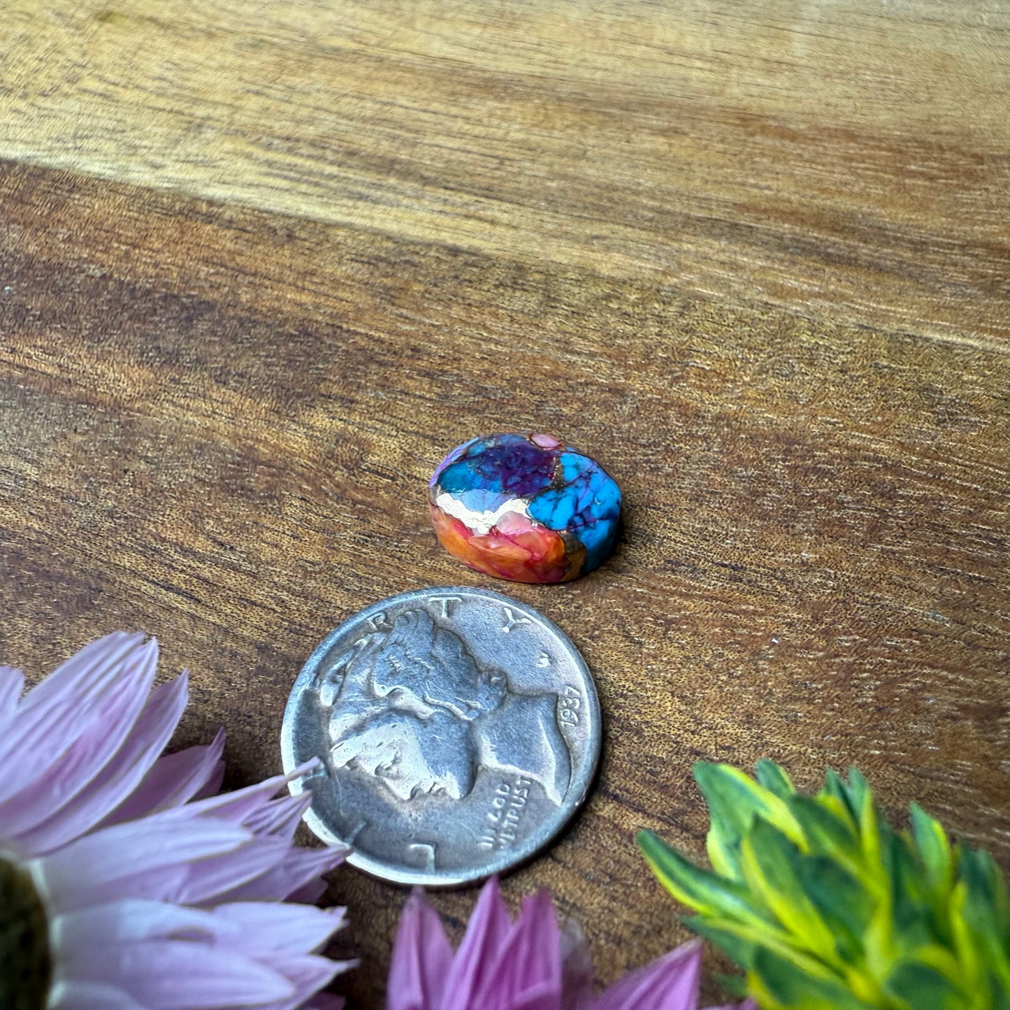 Kingman Composite Cabochon - approx. 12 x 10 x 4.7 mm