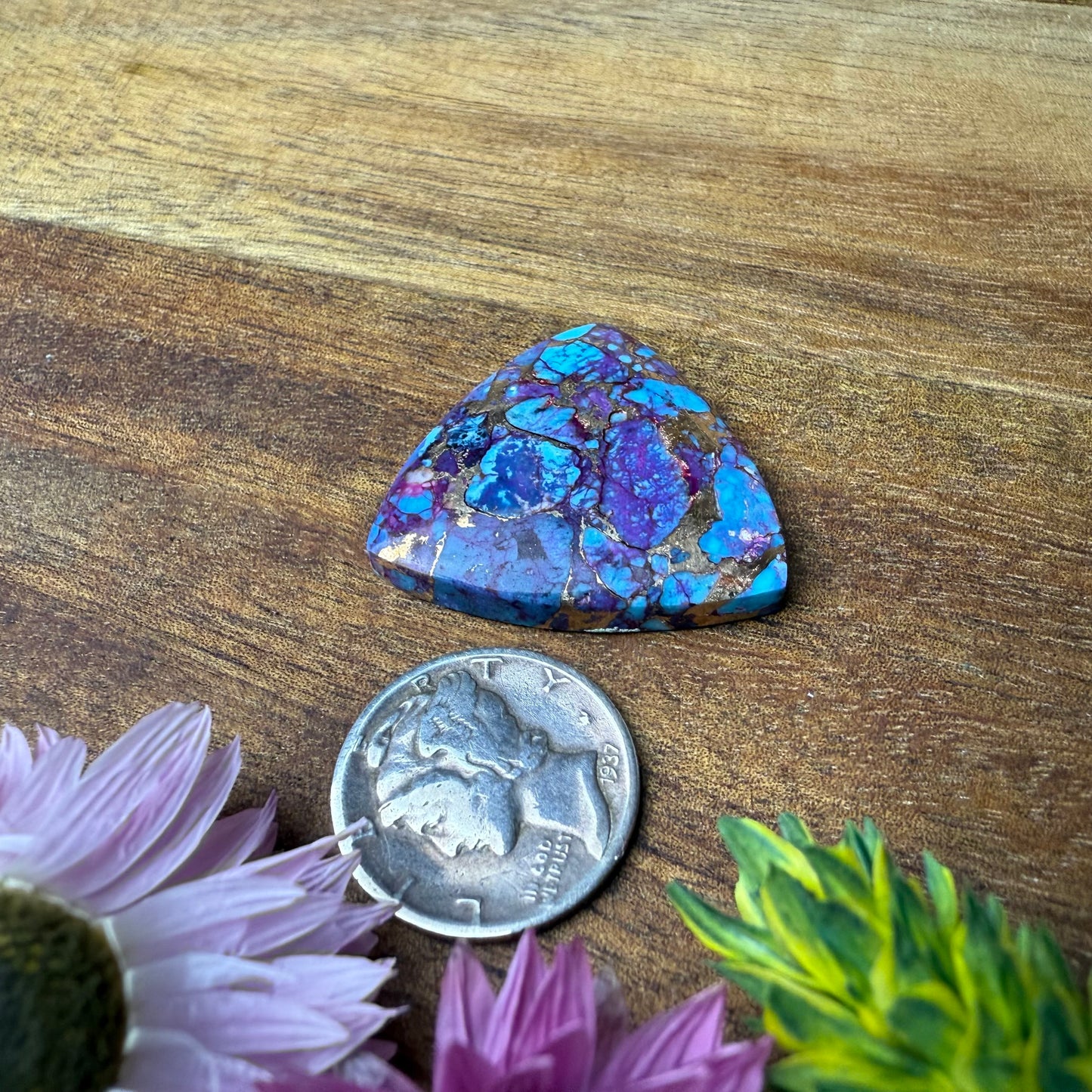 Kingman Composite Cabochon - approx. 26 x 27 x 5.3 mm