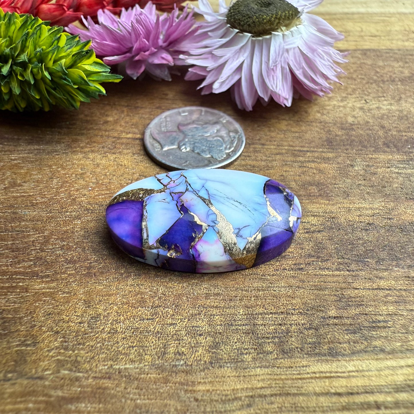 Kingman Composite Cabochon - approx. 27 x 17 x 5.9 mm