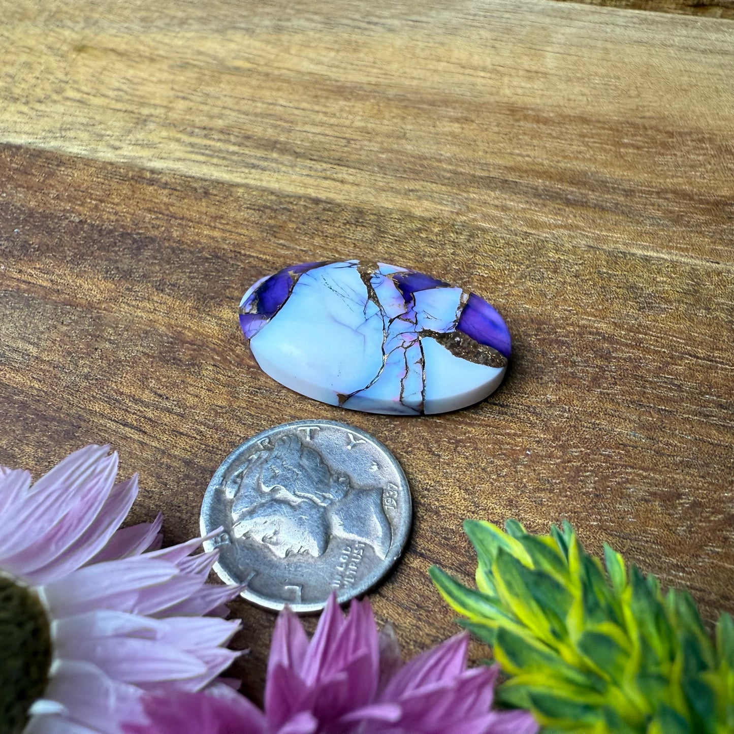 Kingman Composite Cabochon - approx. 27 x 17 x 5.9 mm