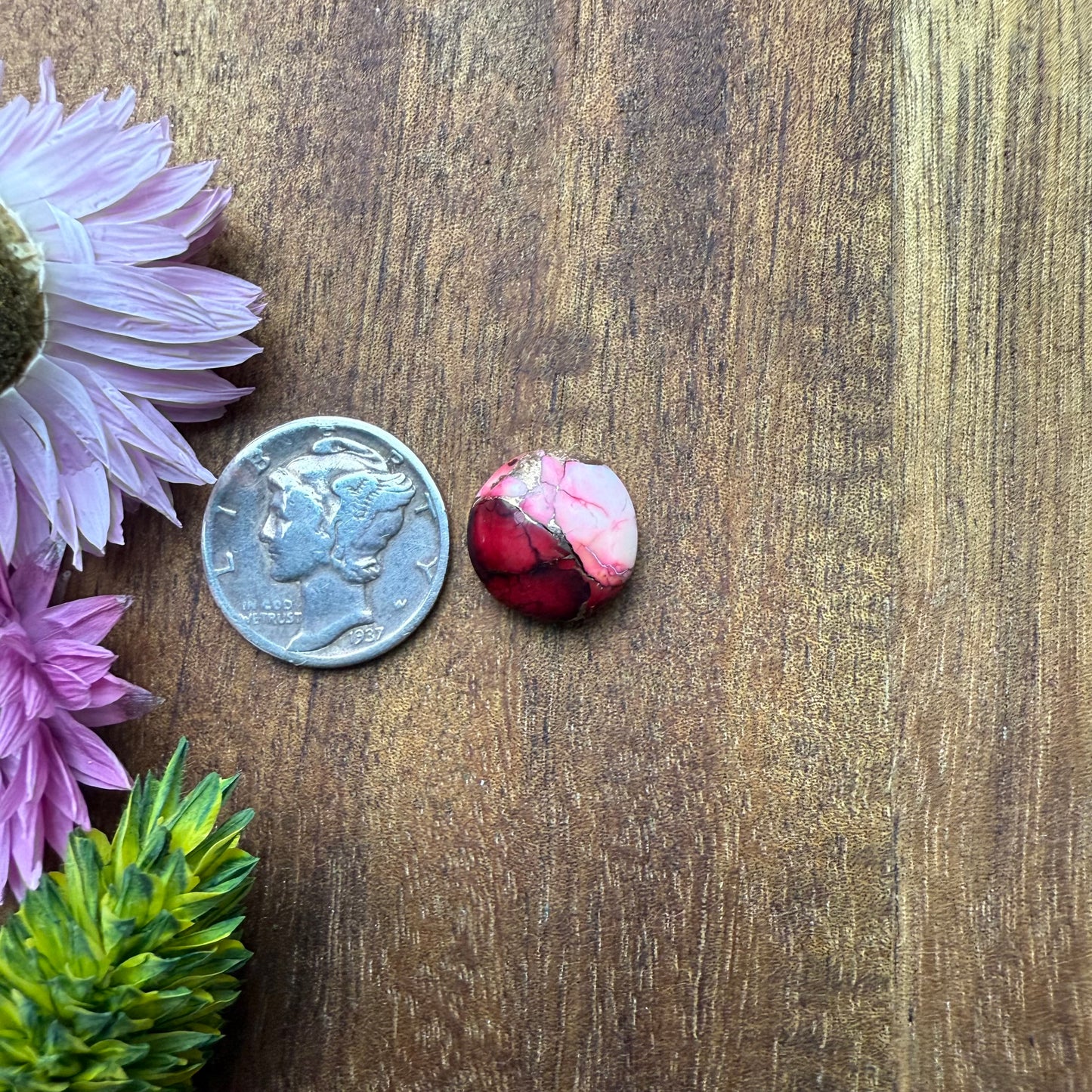 Kingman Composite Cabochon - approx. 12 x 12 x 5.2 mm