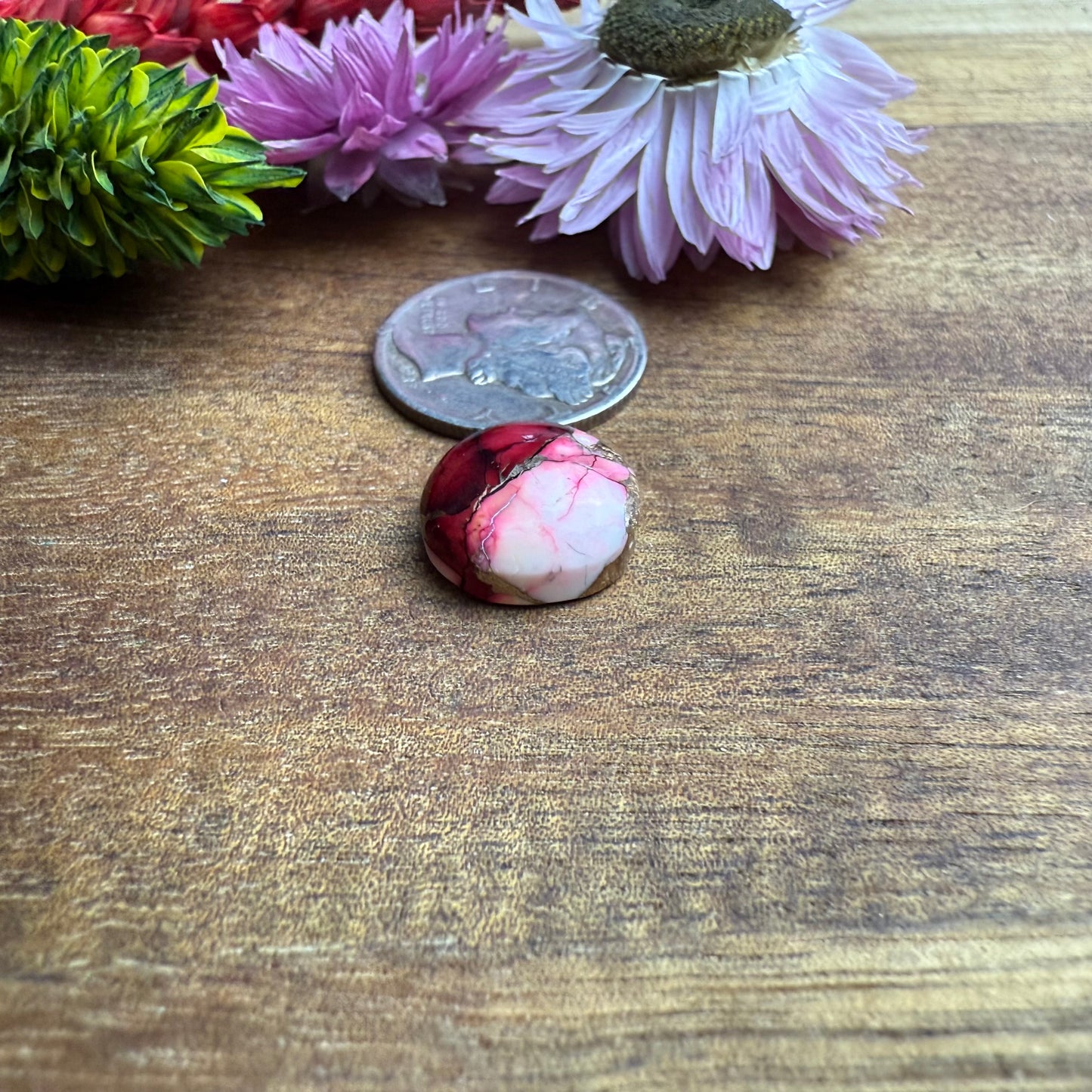 Kingman Composite Cabochon - approx. 12 x 12 x 5.2 mm