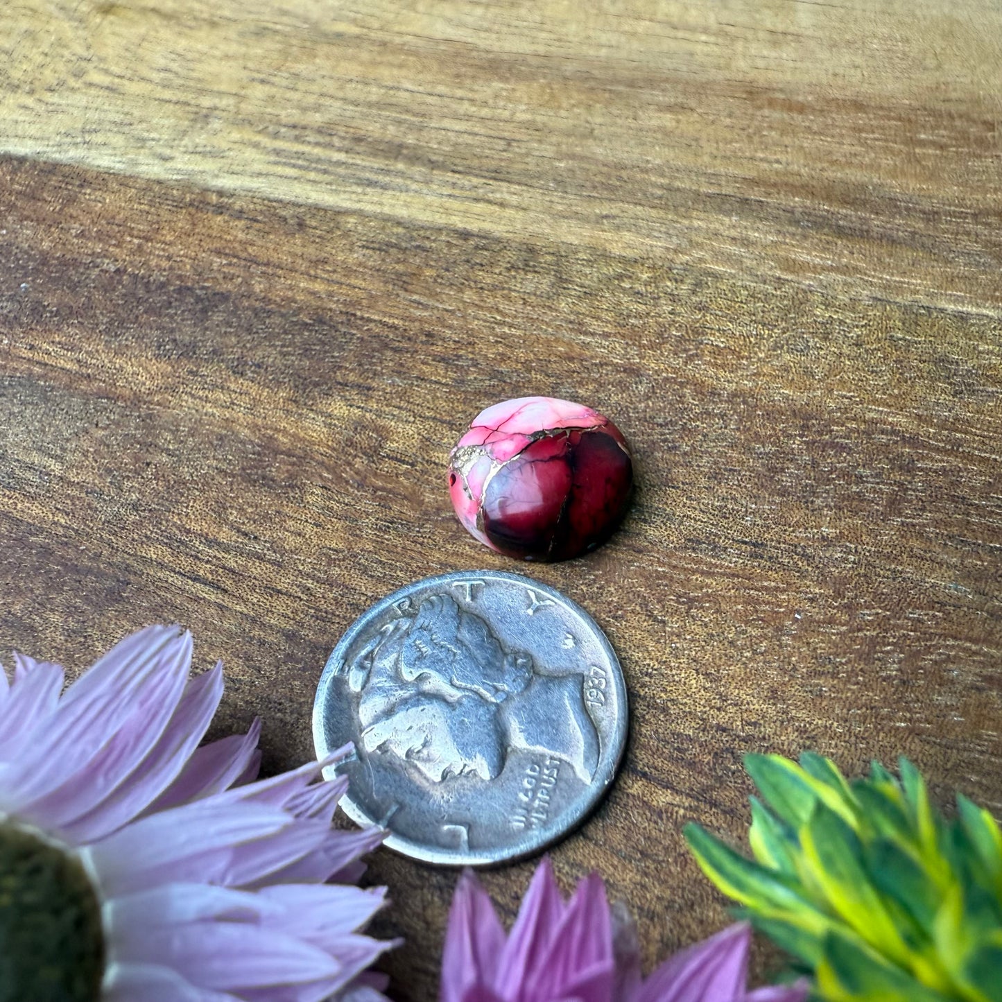 Kingman Composite Cabochon - approx. 12 x 12 x 5.2 mm