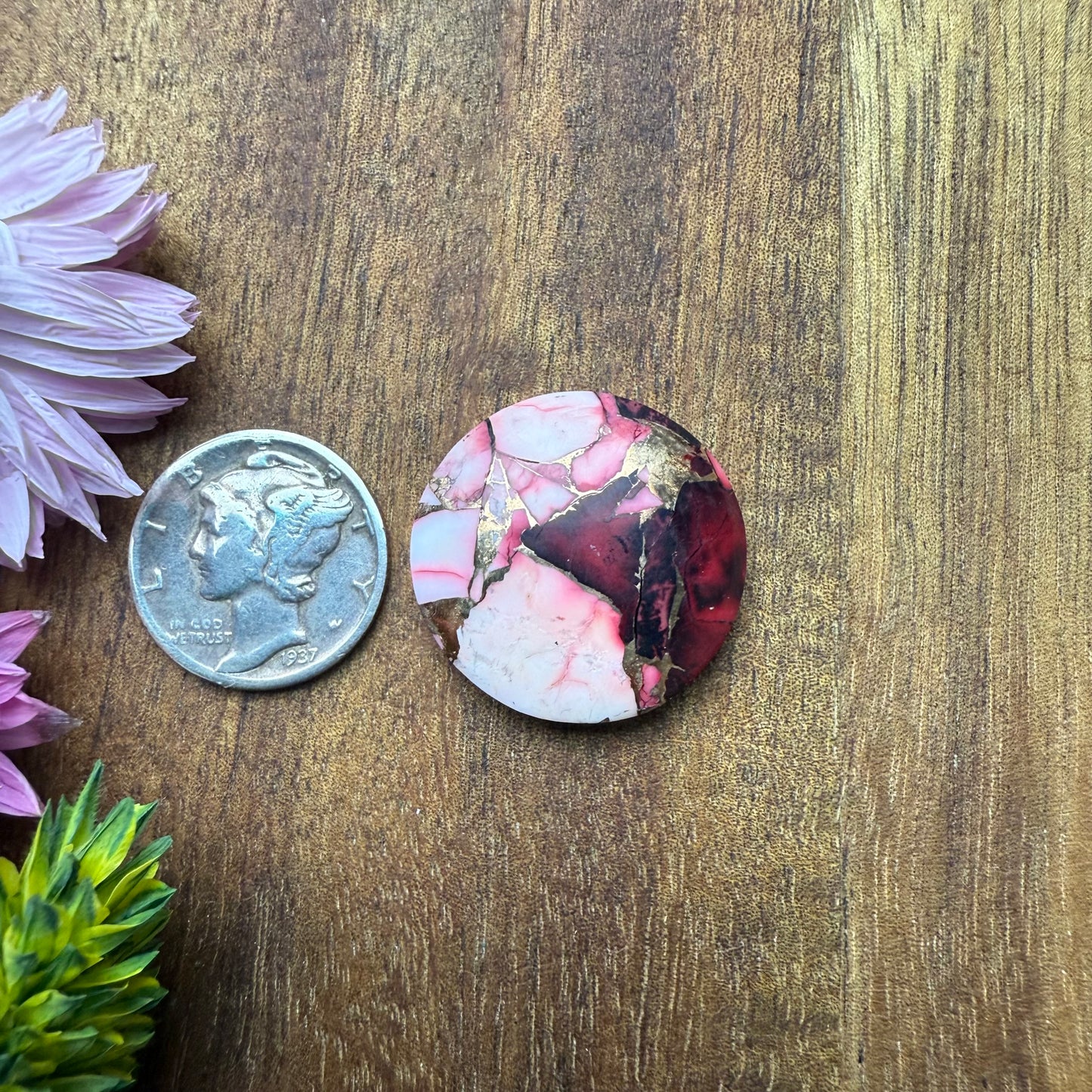 Kingman Composite Cabochon - approx. 22 x 22 x 5.4 mm