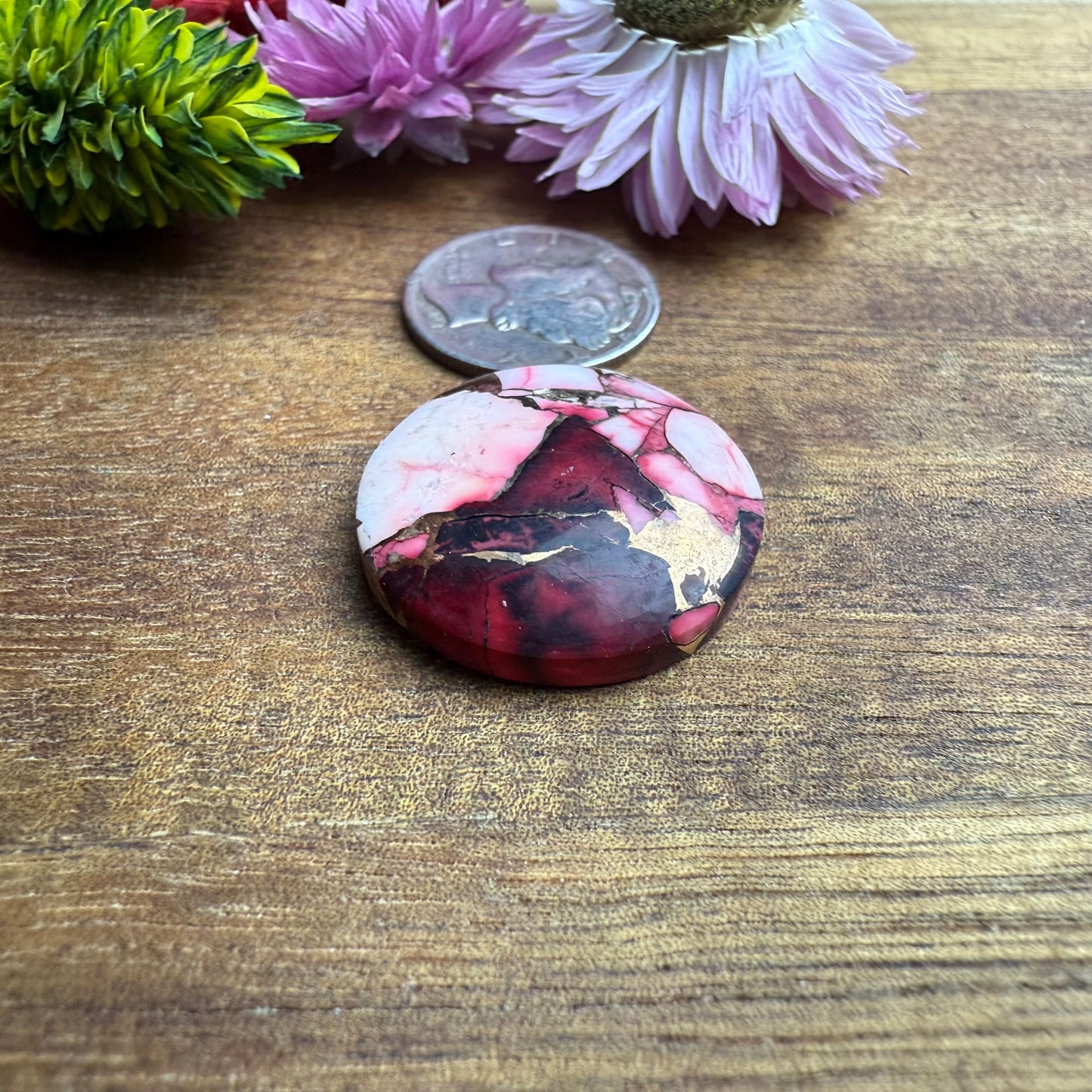 Kingman Composite Cabochon - approx. 22 x 22 x 5.4 mm