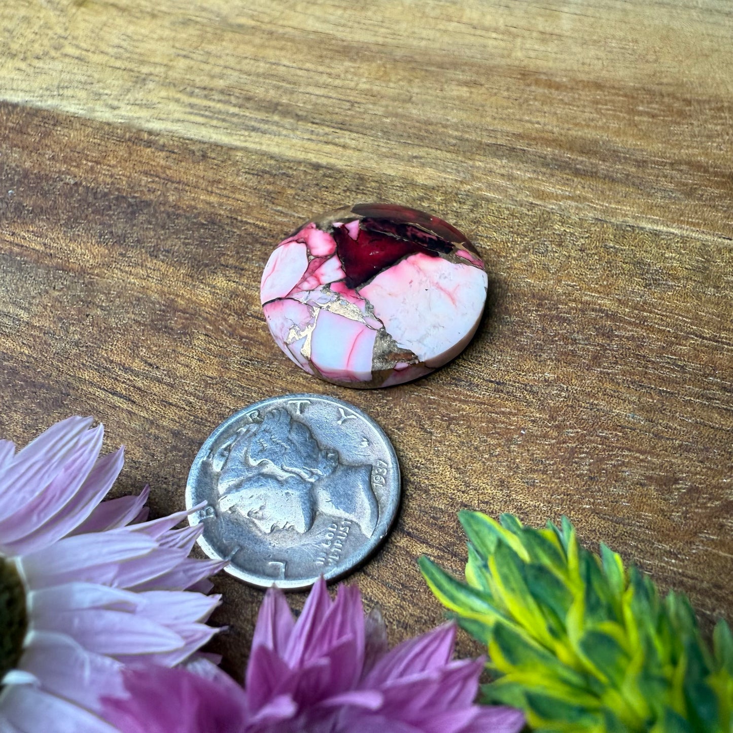 Kingman Composite Cabochon - approx. 22 x 22 x 5.4 mm