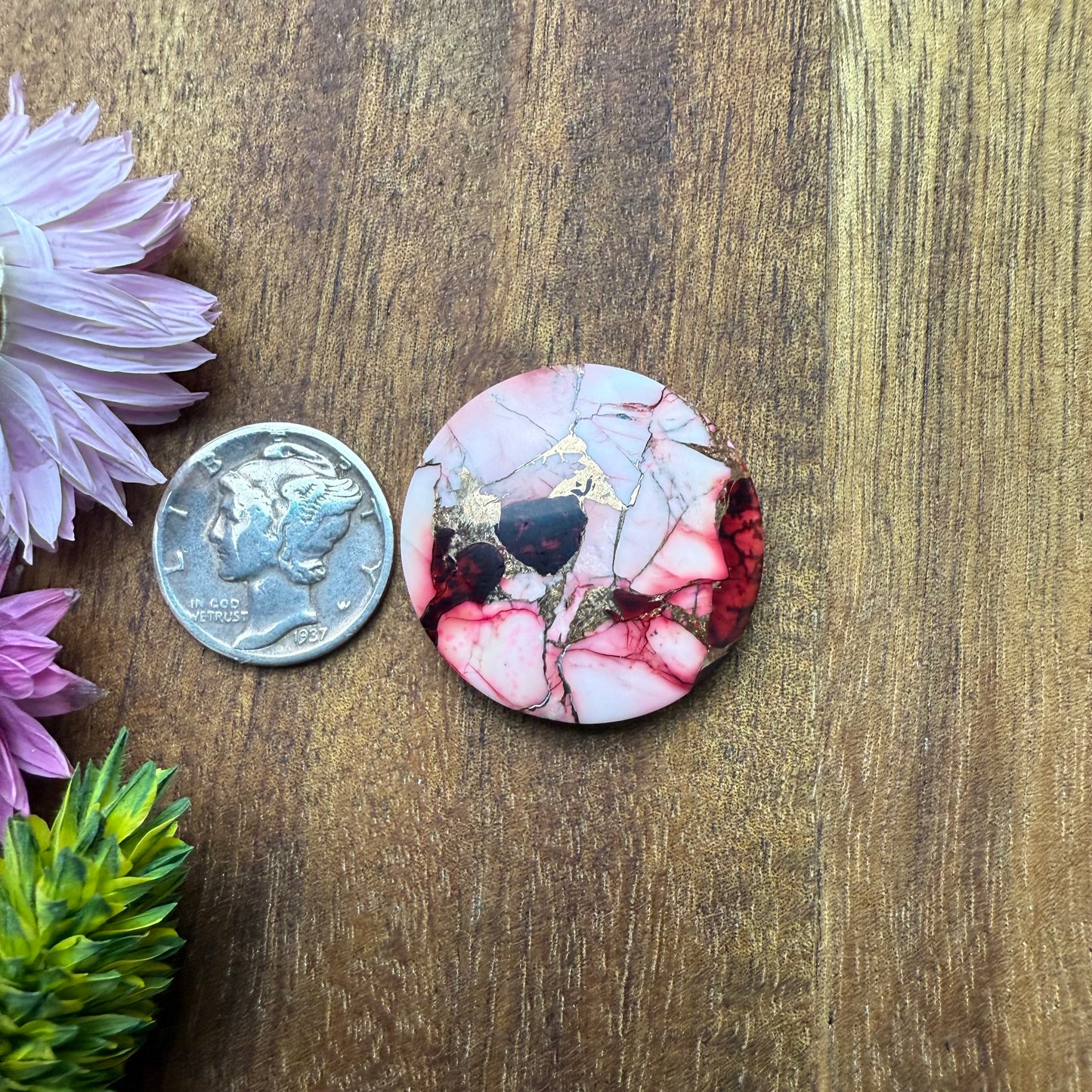 Kingman Composite Cabochon - approx. 25 x 25 x 5.9 mm