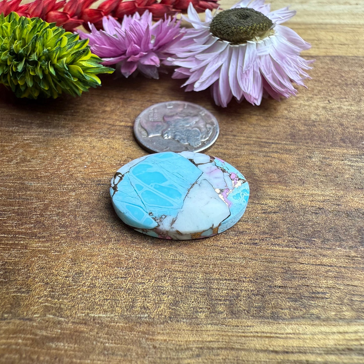 Kingman Composite Cabochon - approx. 23 x 18 x 5.1 mm