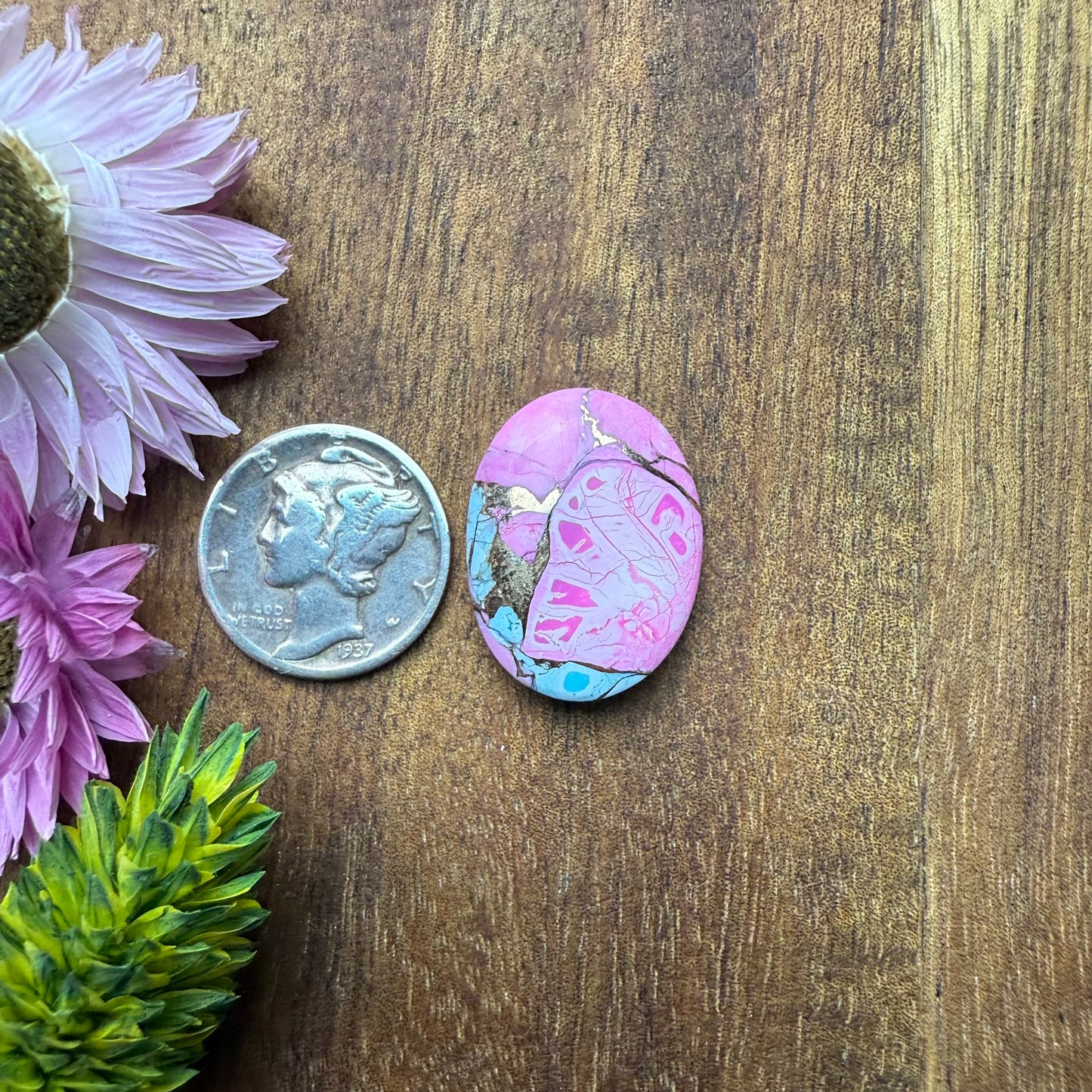 Kingman Composite Cabochon - approx. 21 x 16 x 5.3 mm
