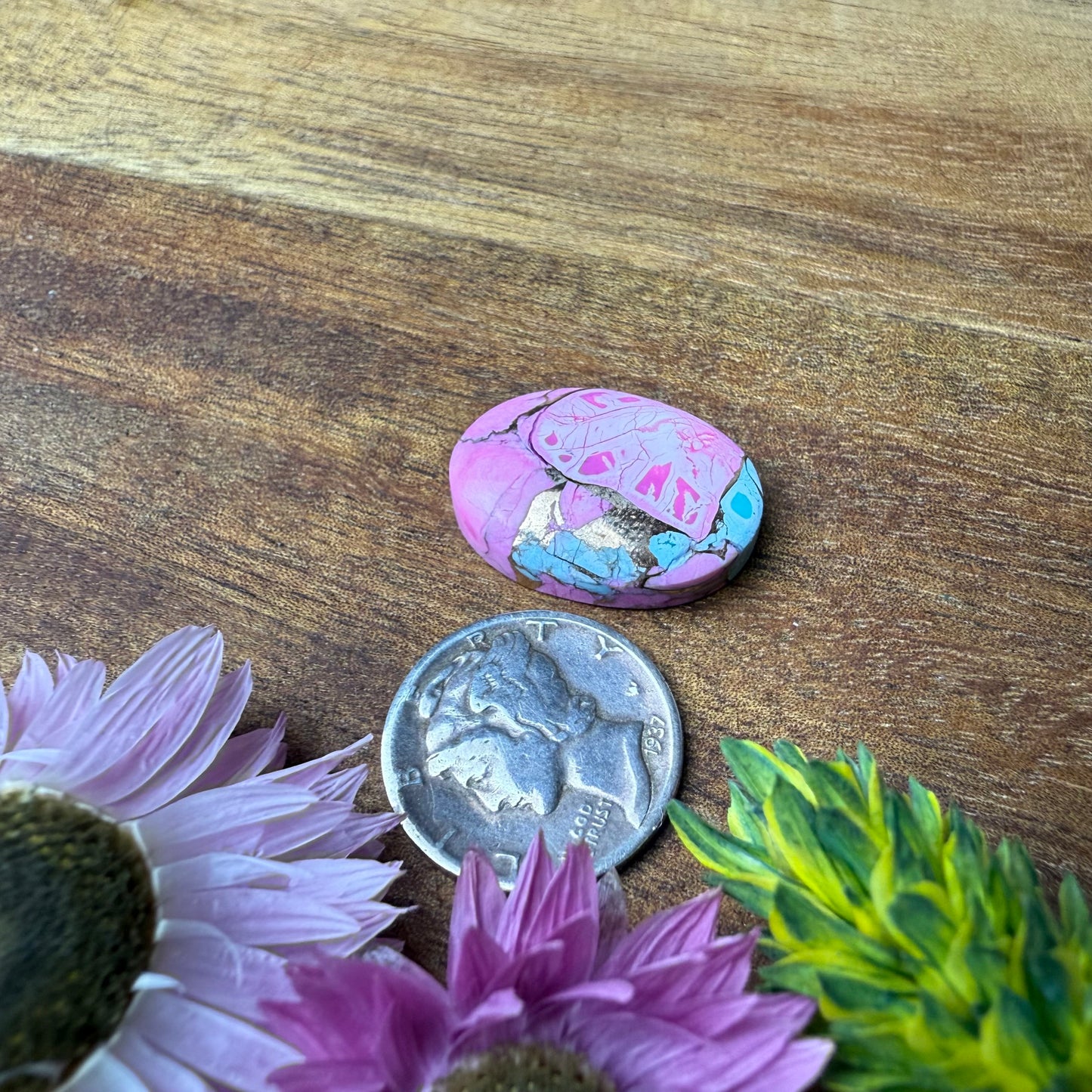 Kingman Composite Cabochon - approx. 21 x 16 x 5.3 mm