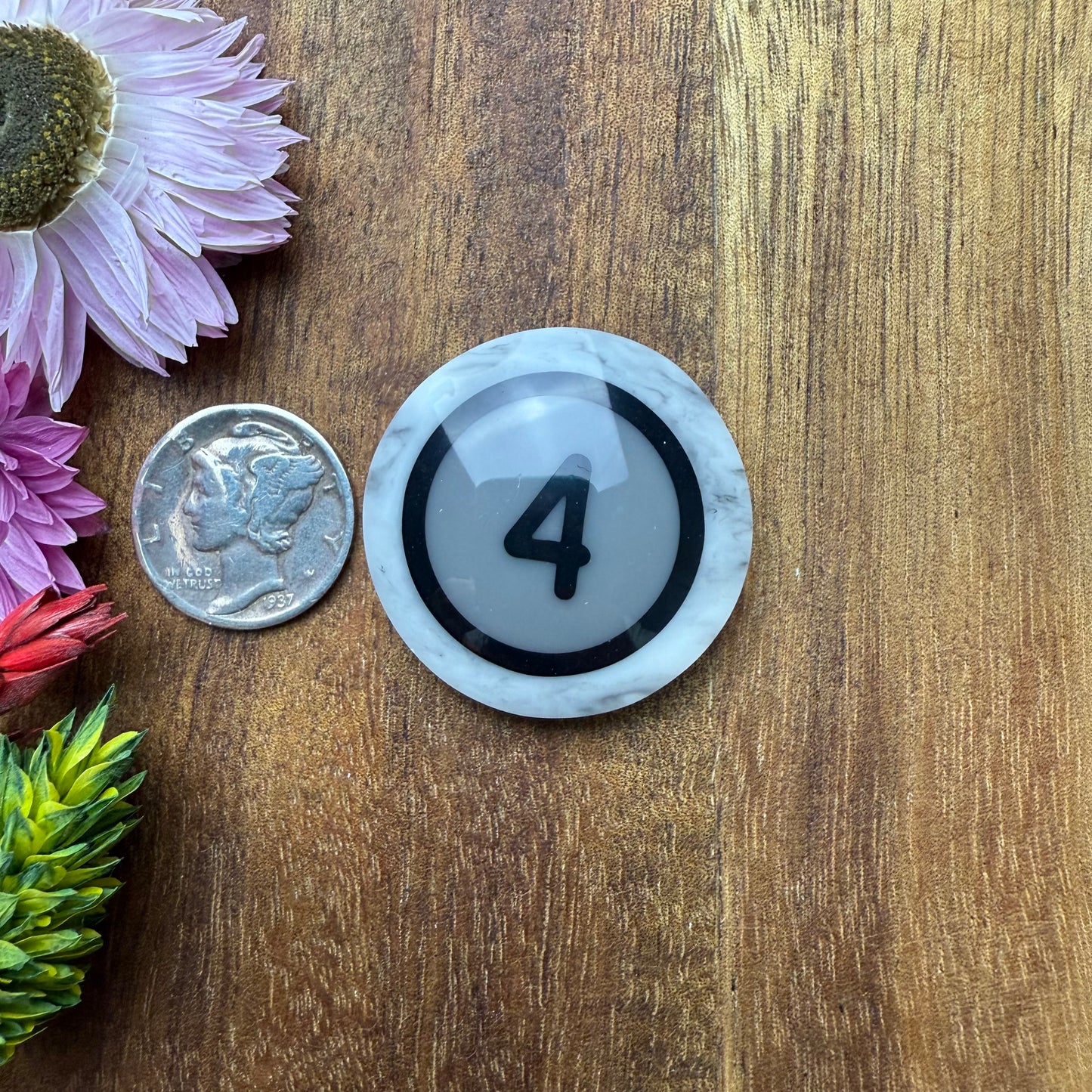 Pool Ball Cabochon - approx. 29 x 29 x 7.7 mm