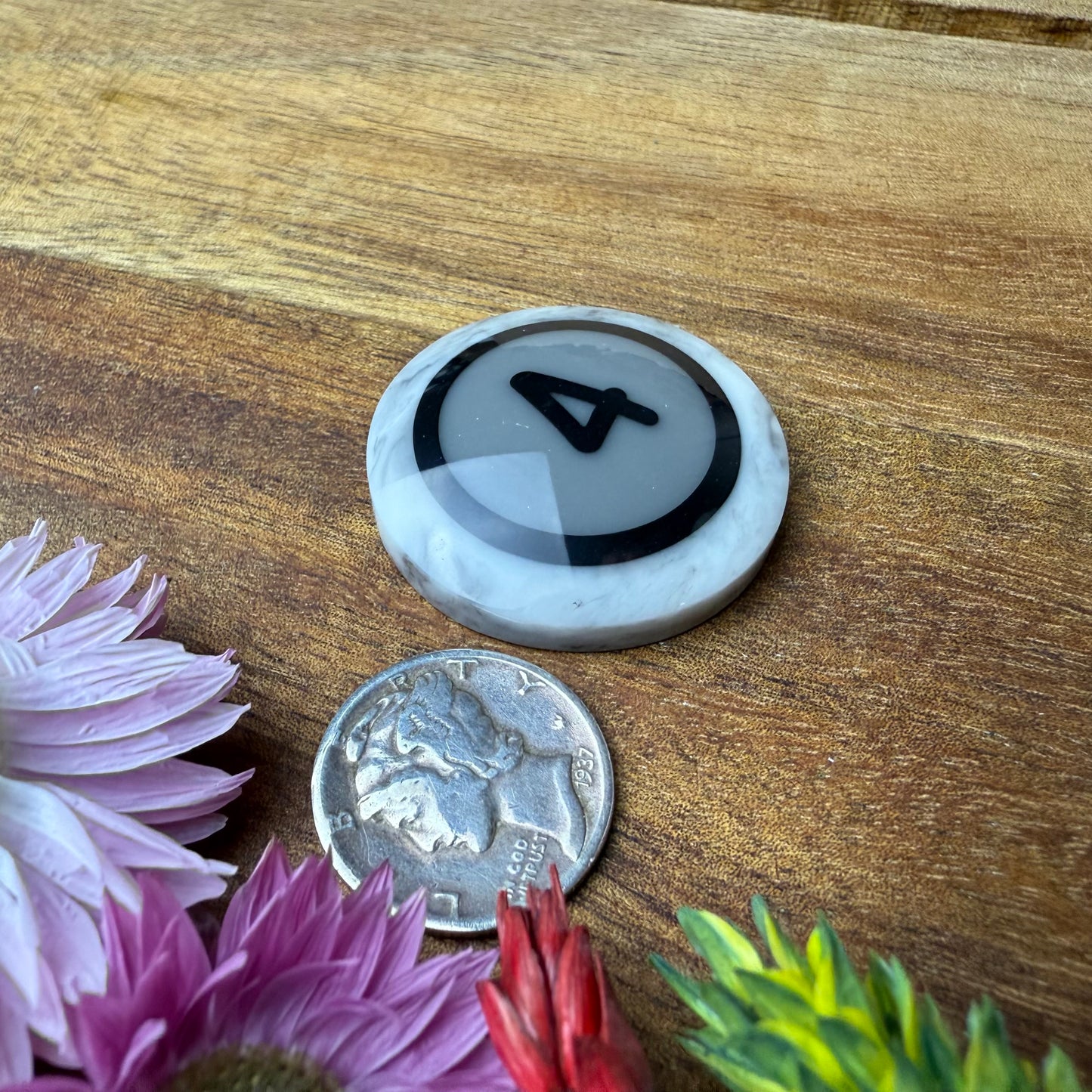 Pool Ball Cabochon - approx. 29 x 29 x 7.7 mm