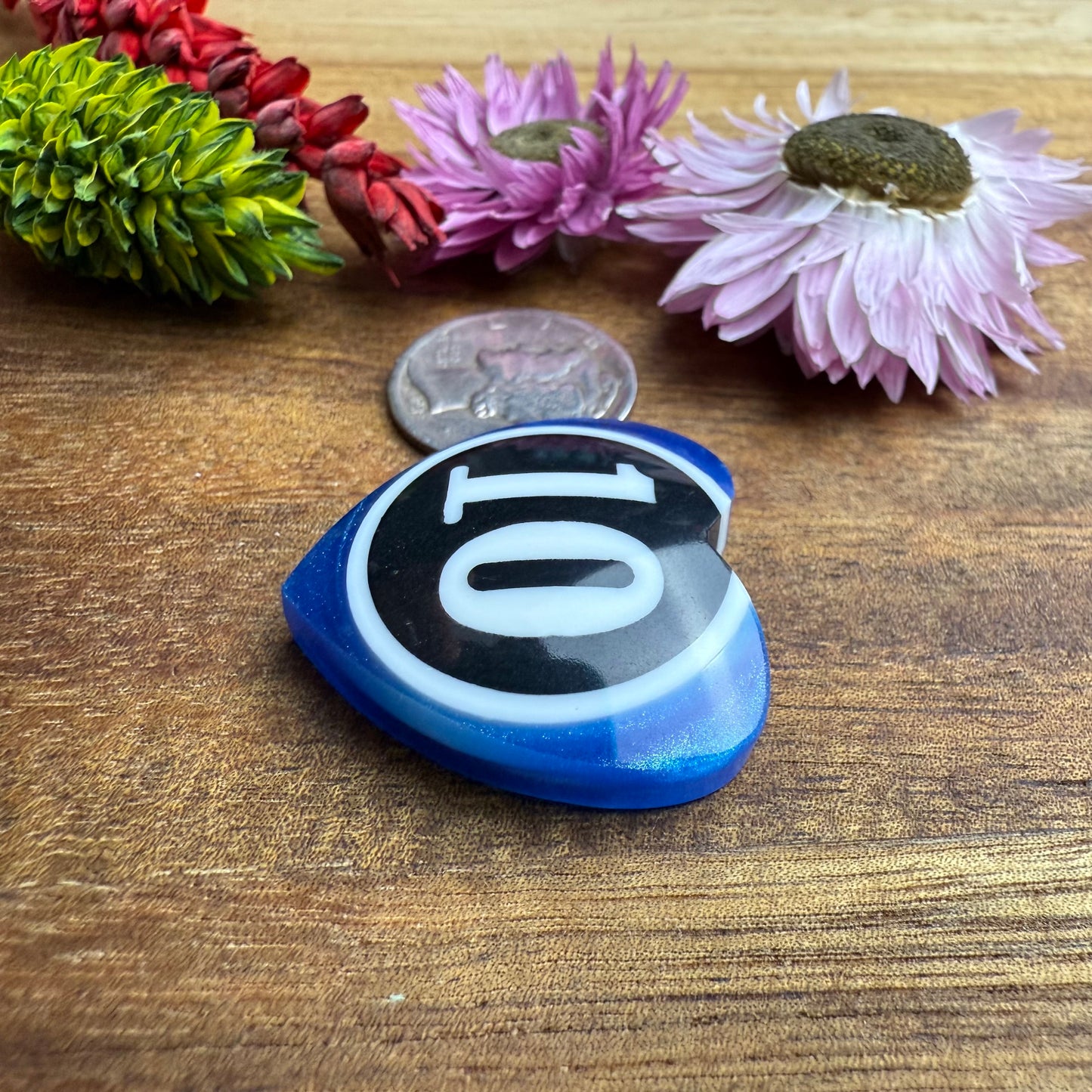 Pool Ball Cabochon - approx. 26 x 27 x 8 mm